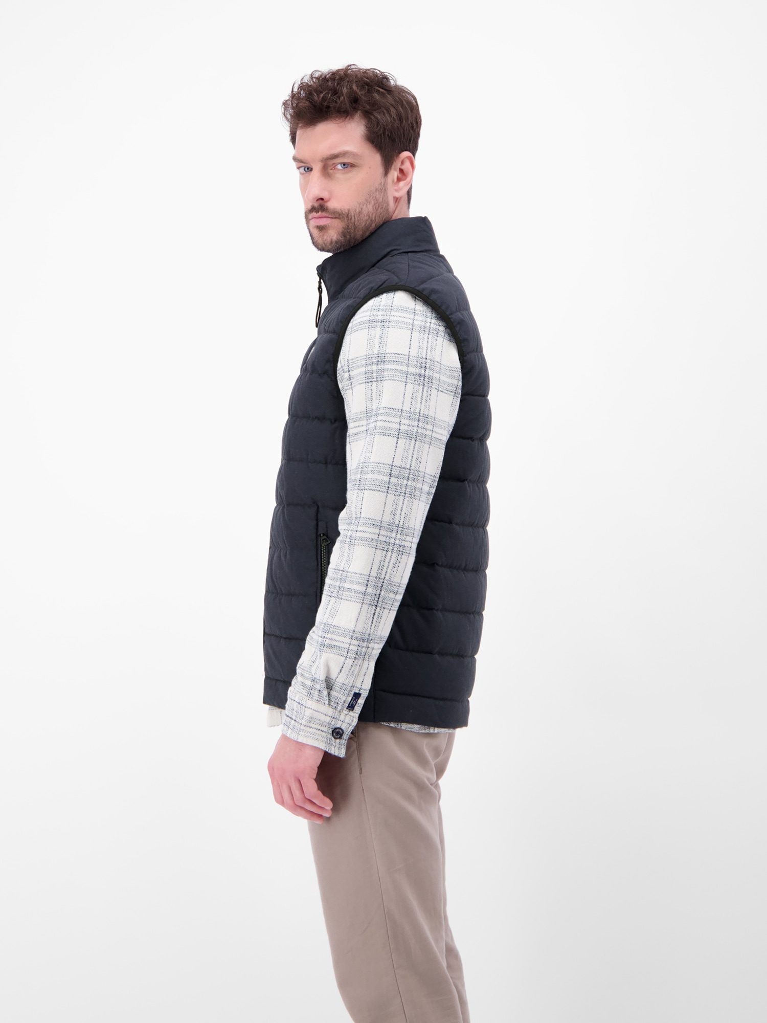 LERROS Steppweste »Steppweste aus Baumwolle und Leinen, gefüttert«