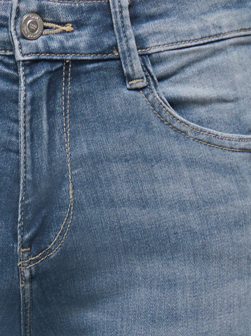 ONLY Skinny-fit-Jeans »ONLBLUSH MW SK DET DES BACK EMB DNM« Baumwollmischung, Destroyed Details, Stickerei an Gesäßtasche