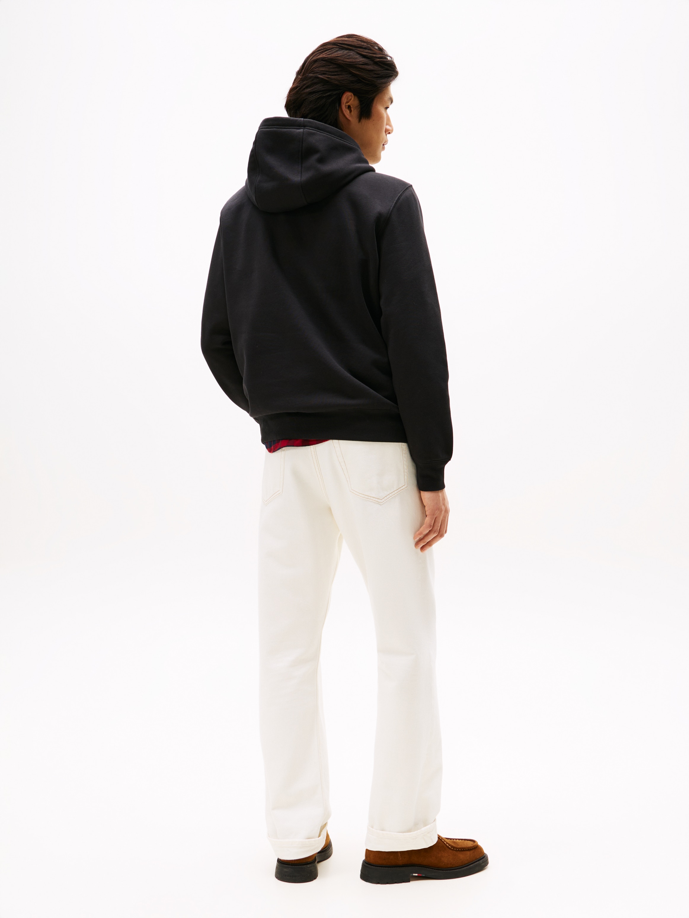 Tommy Hilfiger Kapuzensweatshirt »HILFIGER CHEST INSERT«, unifarben, casual, regular fit, Baumwollmix, Kapuze
