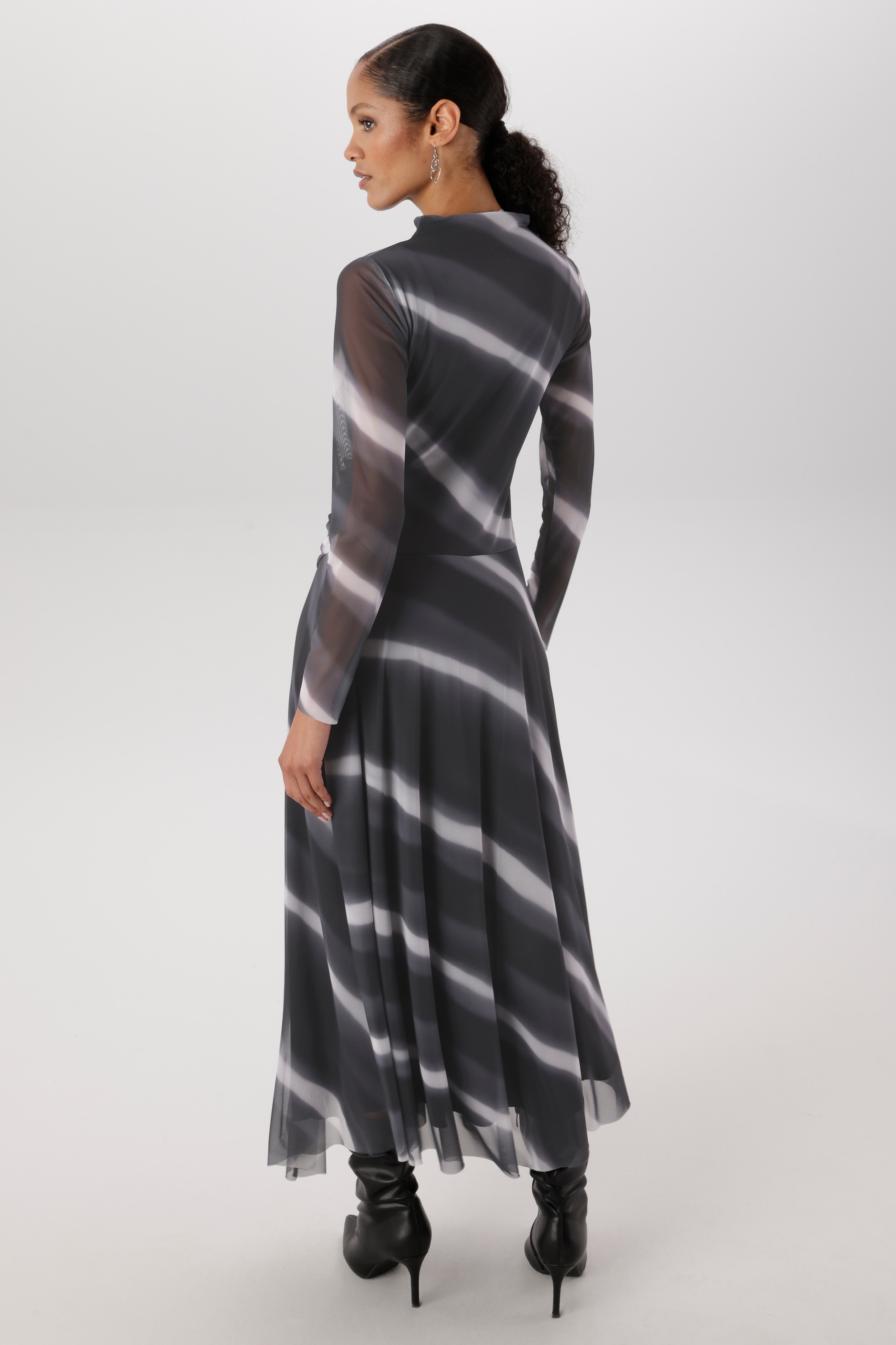 Aniston SELECTED Maxikleid In Mesh-Qualiät und transparenten Ärmeln - NEUE KOLLEKTION