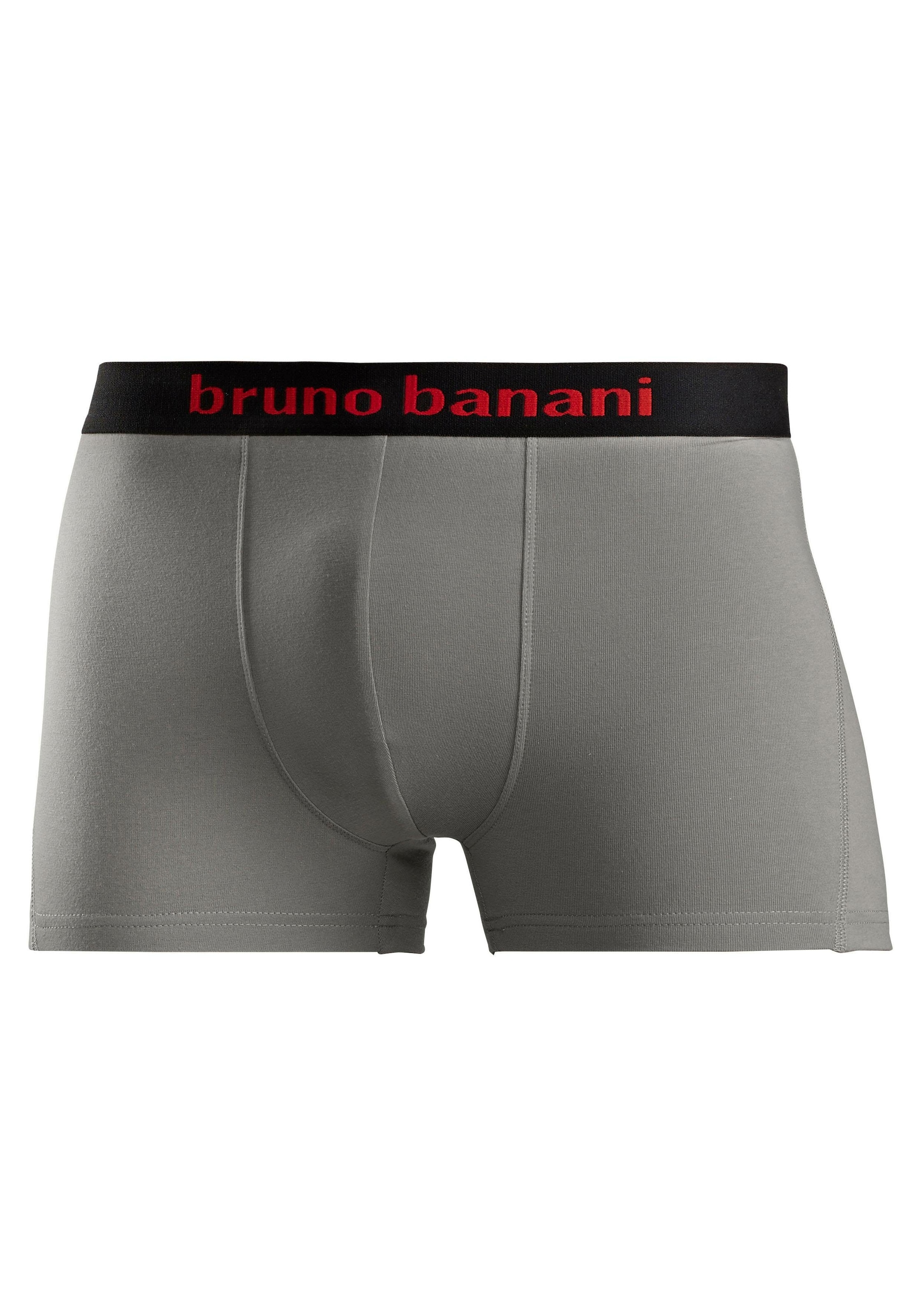 Bruno Banani Boxer, (Packung, 4 St.), mit farbigen Marken-Schriftzug am Bündchen