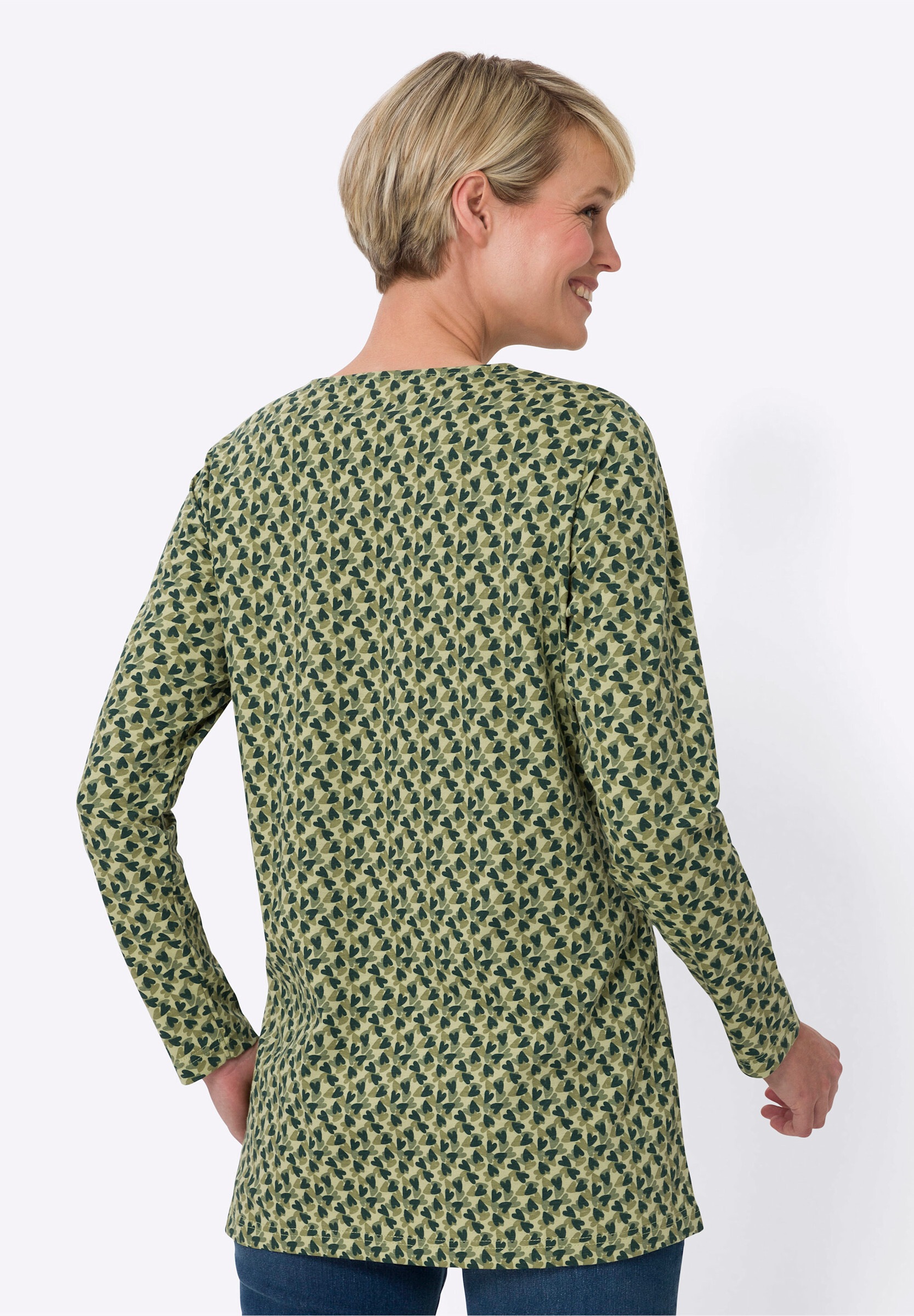 Sieh an! Longshirt »Longshirt Longshirt mit Herzchen-Print«