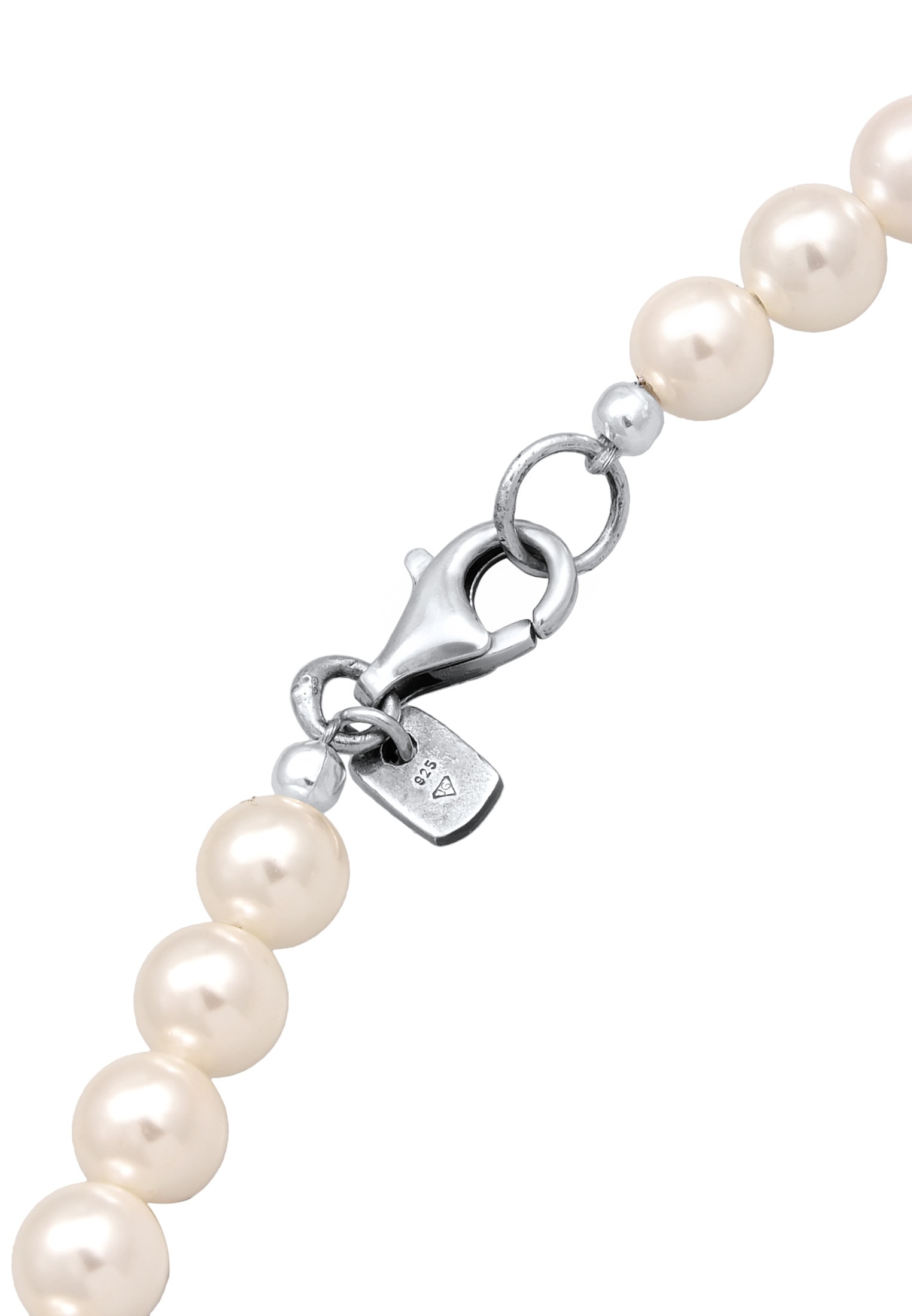 Kuzzoi Silberkette »Halskette Herren Muschelkernperlen Beads 925 Silber«