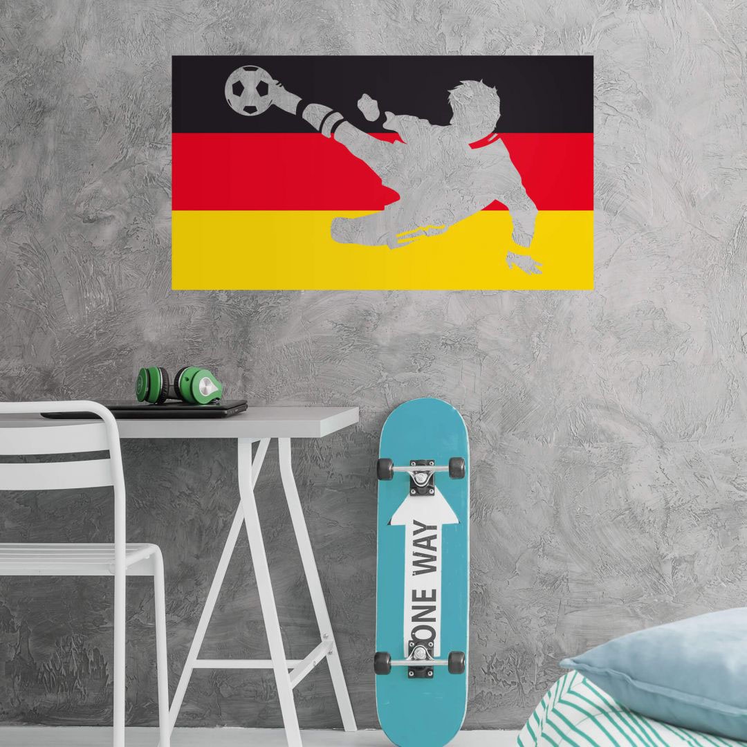 »Deutschland Wall-Art + (1 Online St.), OTTO kaufen Fahne entfernbar Fußballer«, im Shop Wandtattoo selbstklebend,