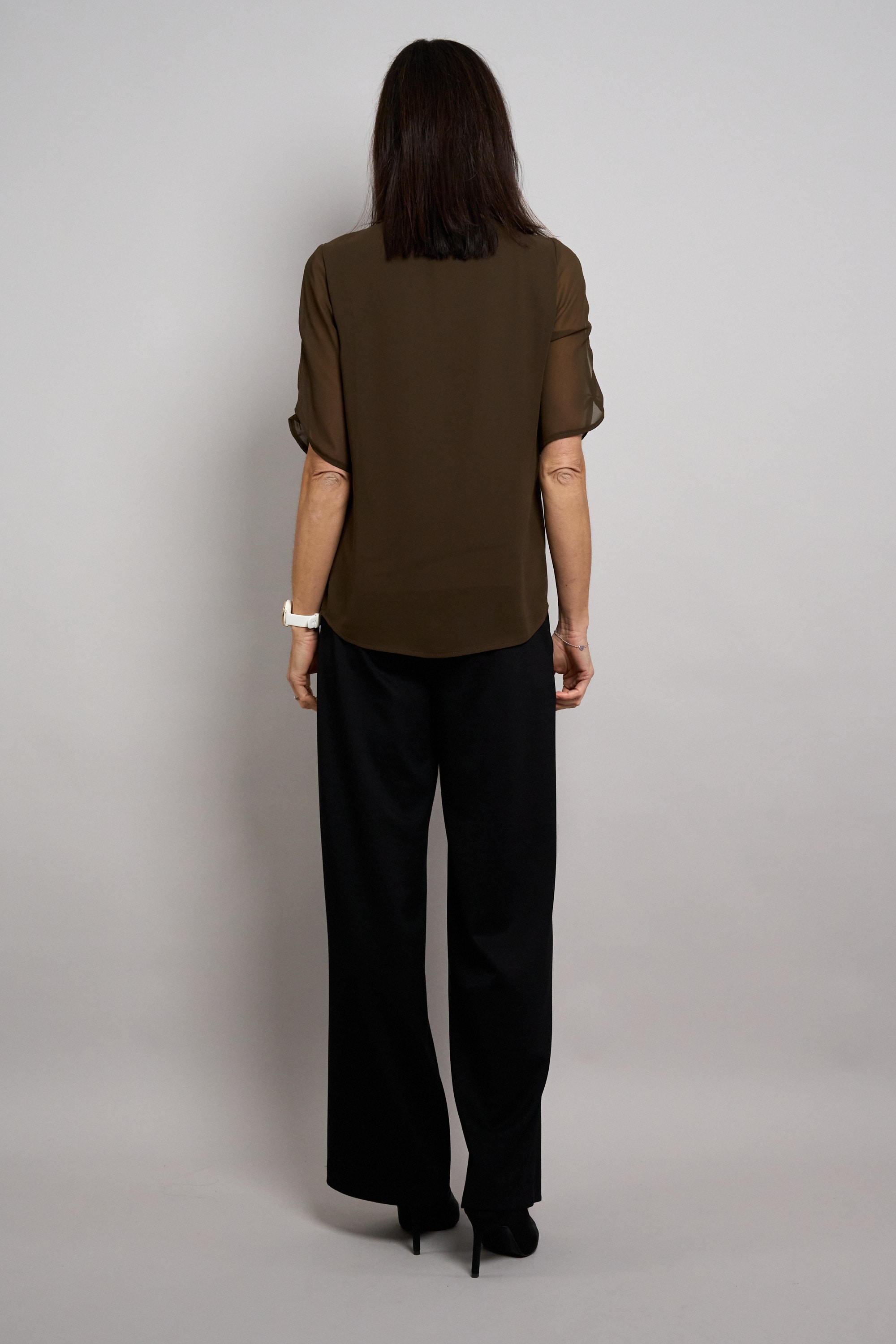 Seidel Moden Chiffonbluse »Otto exclusiv« Halbarm mit Cut-Out-Detail und Glitzerstein - MADE IN GERMANY