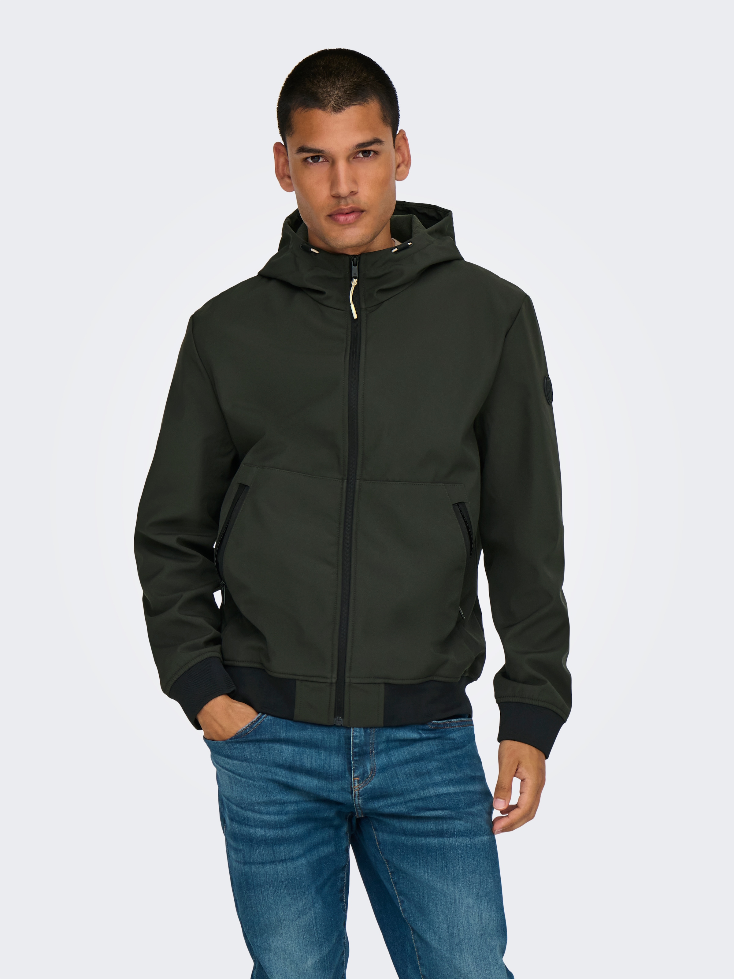 ONLY & SONS Softshelljacke »ONSBOWIE SOFTSHELL BOMBER NOOS« mit Kapuze