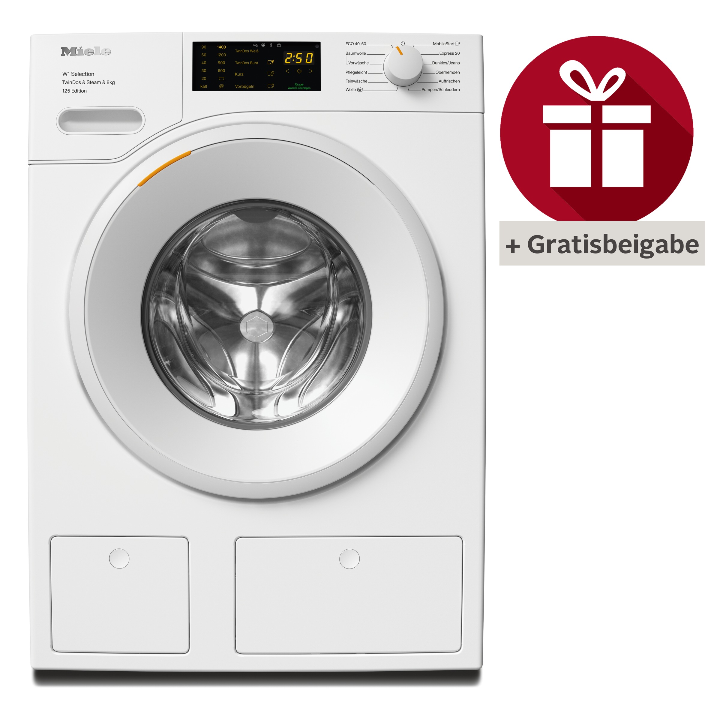 Miele Waschmaschine »WSB683 WCS 125 Edition«, 8 kg, 1400 U/min