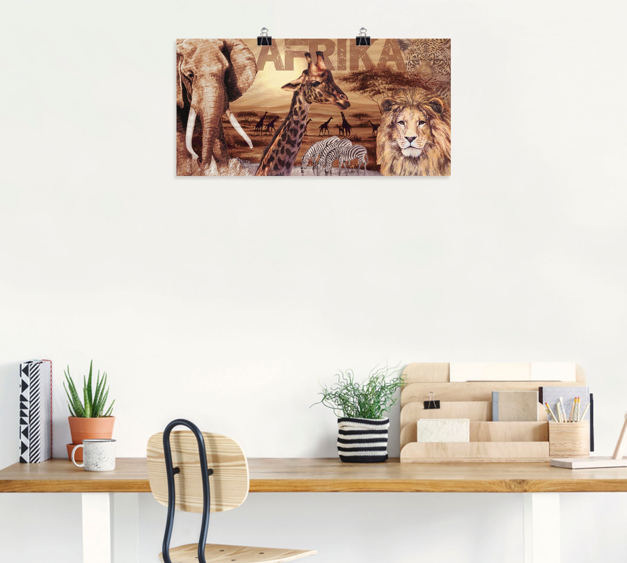 Artland Wandbild »Afrika«, Wildtiere, (1 St.), als Alubild, Outdoorbild, Leinwandbild, Poster, Wandaufkleber