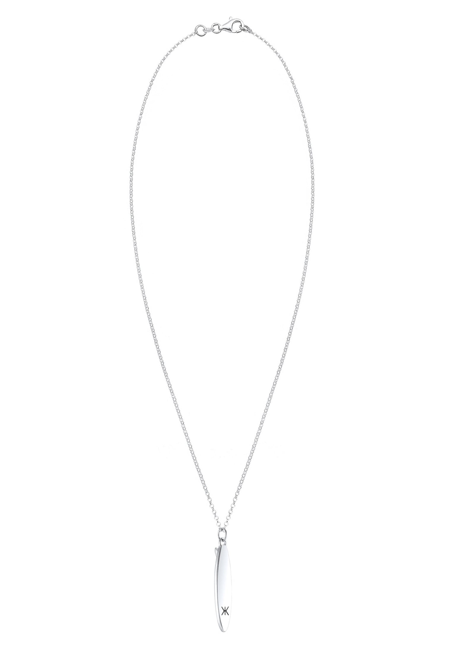Kuzzoi Lange Kette »Halskette Herren Anhänger Surfboard Trend Massiv 925 Silber«