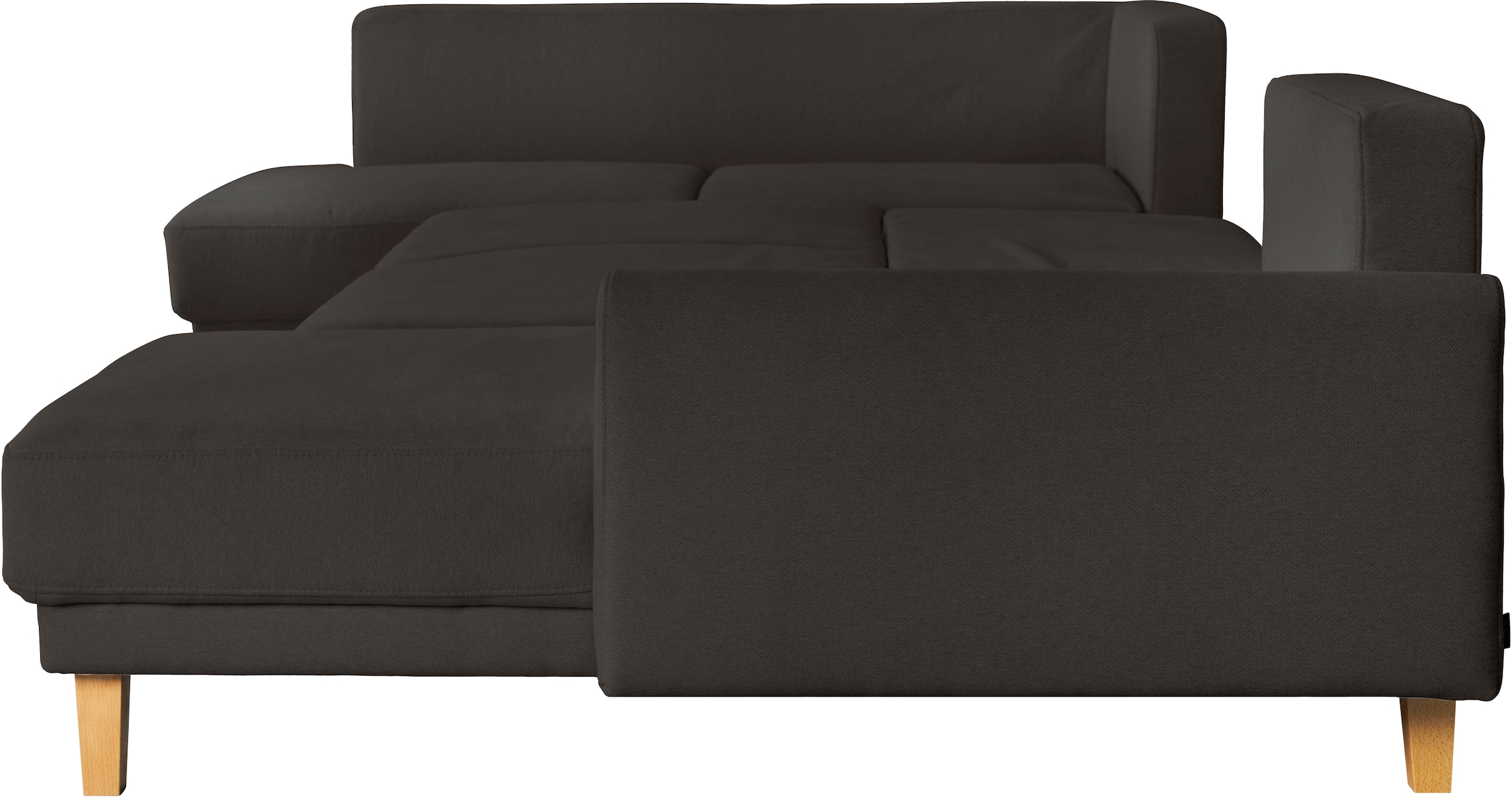 Home affaire Wohnlandschaft »TRIPLO U-Form wahlweise mit Schlaffunktion, B/T/H: 310/192/90 cm«, Schlafsofa, auch mit Bettkasten, Steppung im Rückenkissen