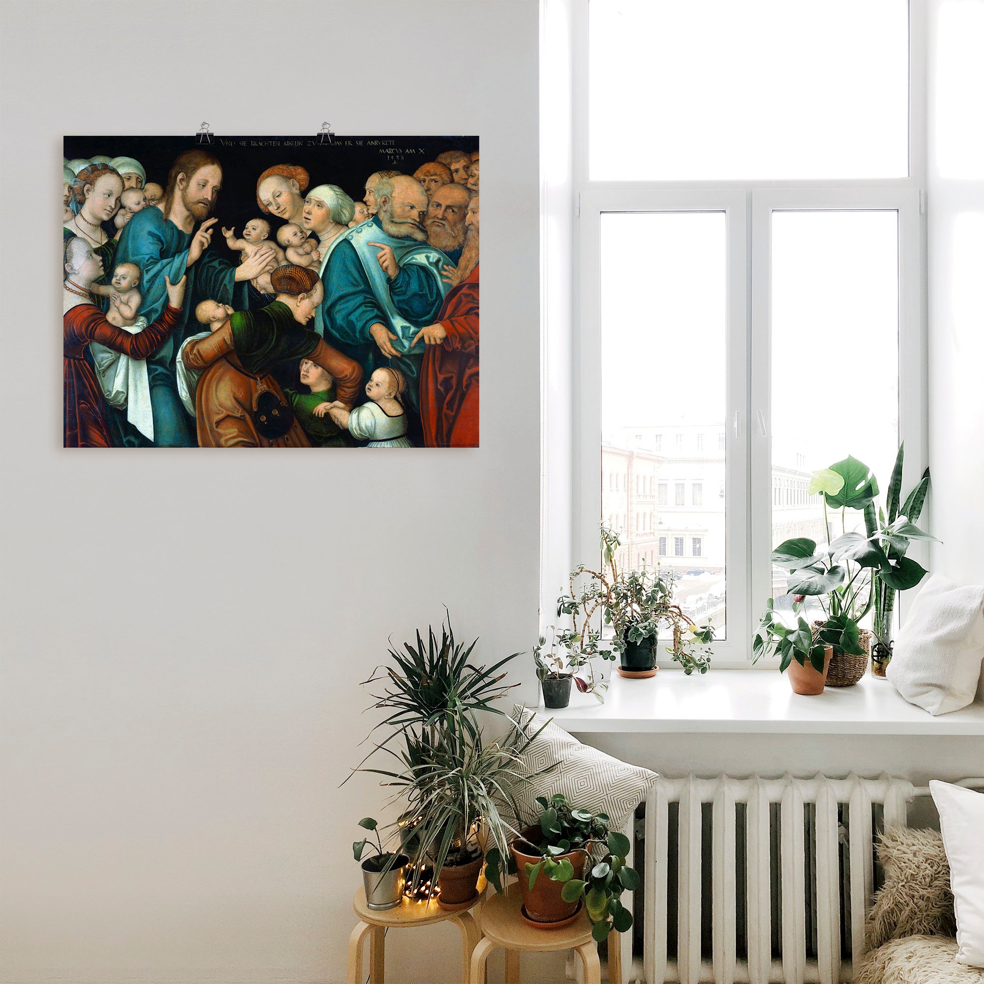 Artland Wandbild »Die Segnung der Kinder. Weimar, 1538«, Gruppen & Familien, (1 St.), als Leinwandbild, Wandaufkleber oder Poster in versch. Größen