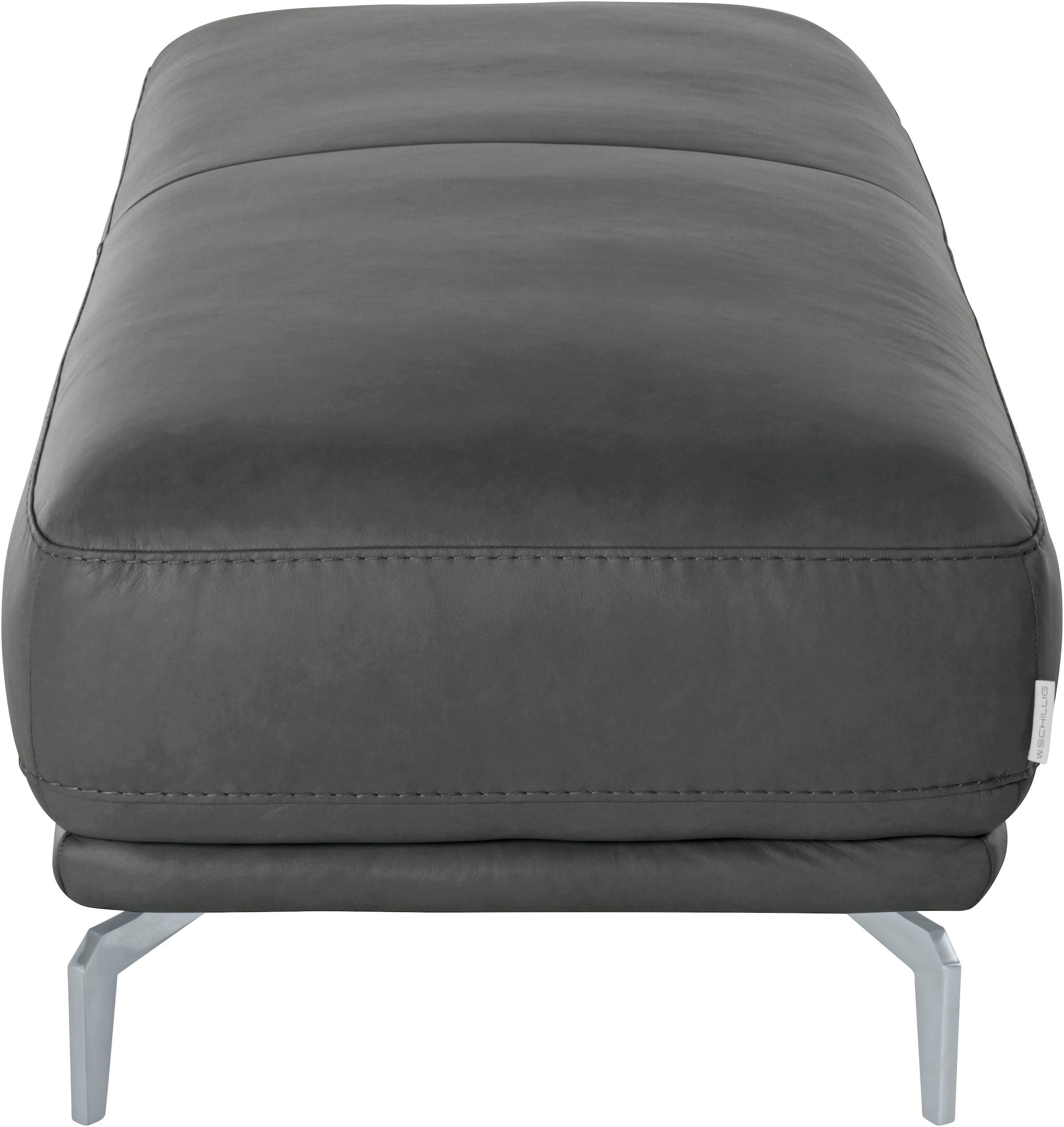 W.SCHILLIG Hocker »montanaa«, mit Metallfüßen in Silber matt, Breite 141 cm