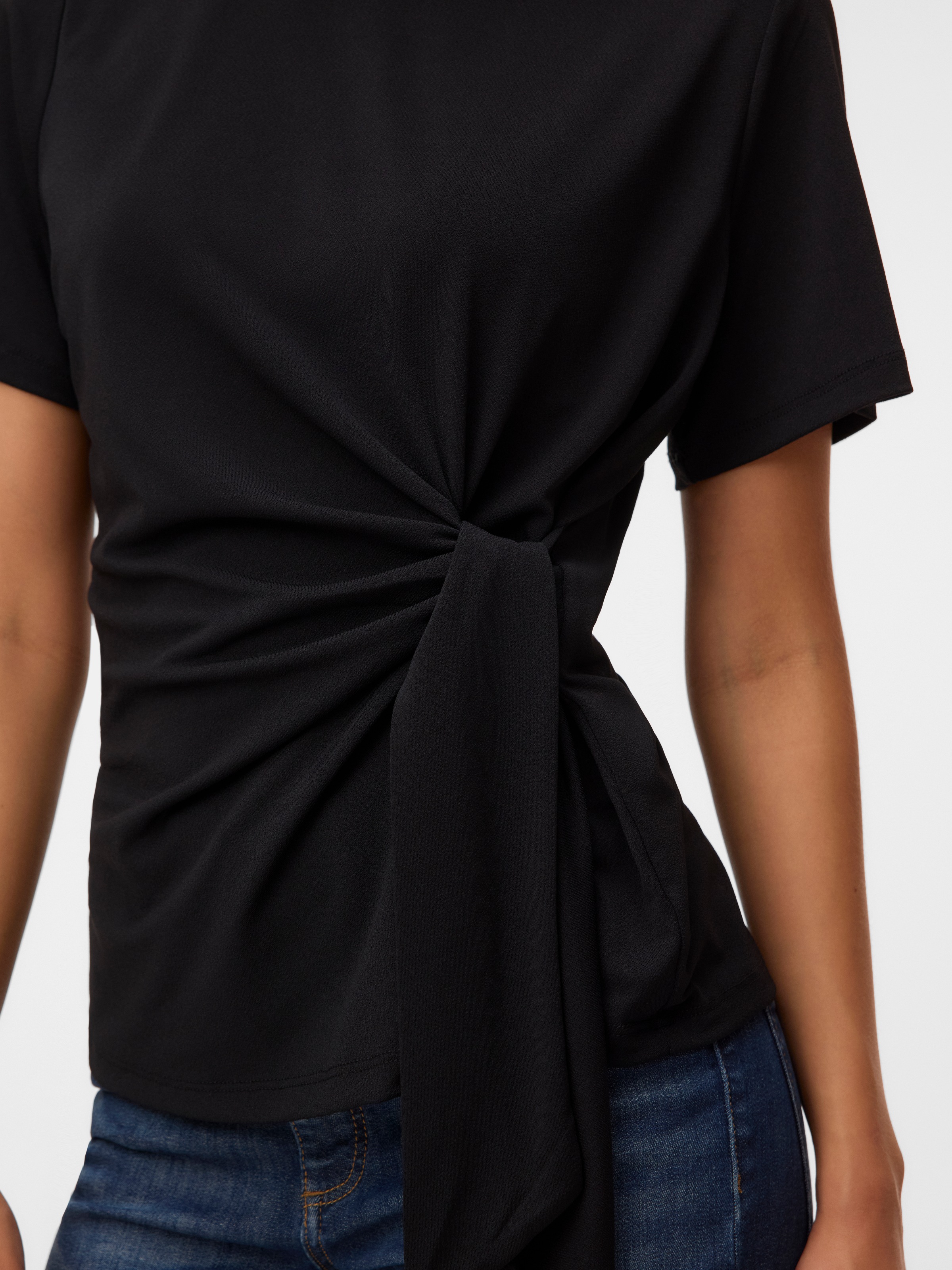 Vero Moda Kurzarmshirt »VMJILL SS TOP JRS NOOS« Materialmix, regular fit