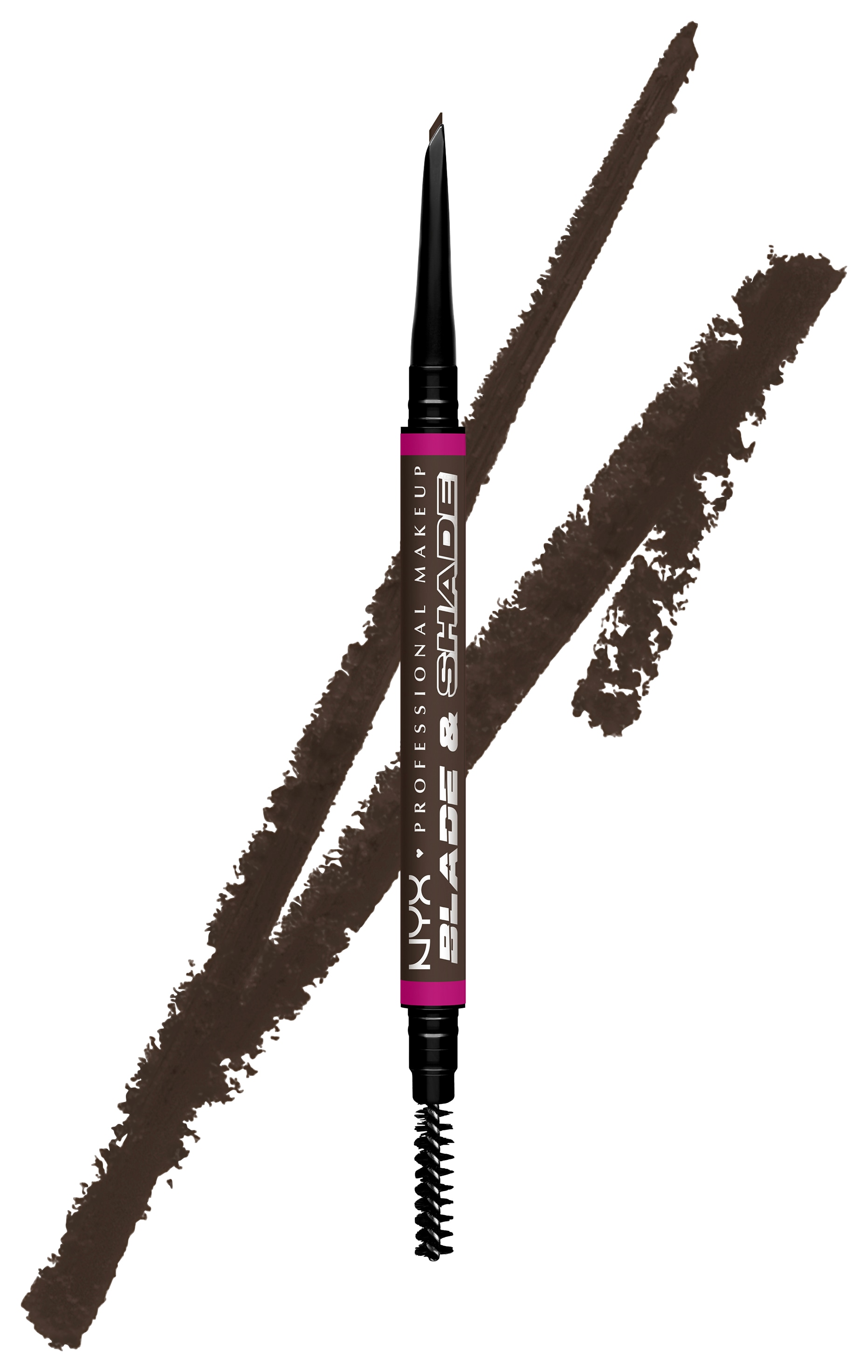 NYX Augenbrauenpflege »NYX Professional Makeup Blade & Shade Augenbrauenstift« Mit Nano Blade, zweiseitige Spitze, integrierte Bürste, wischfest.