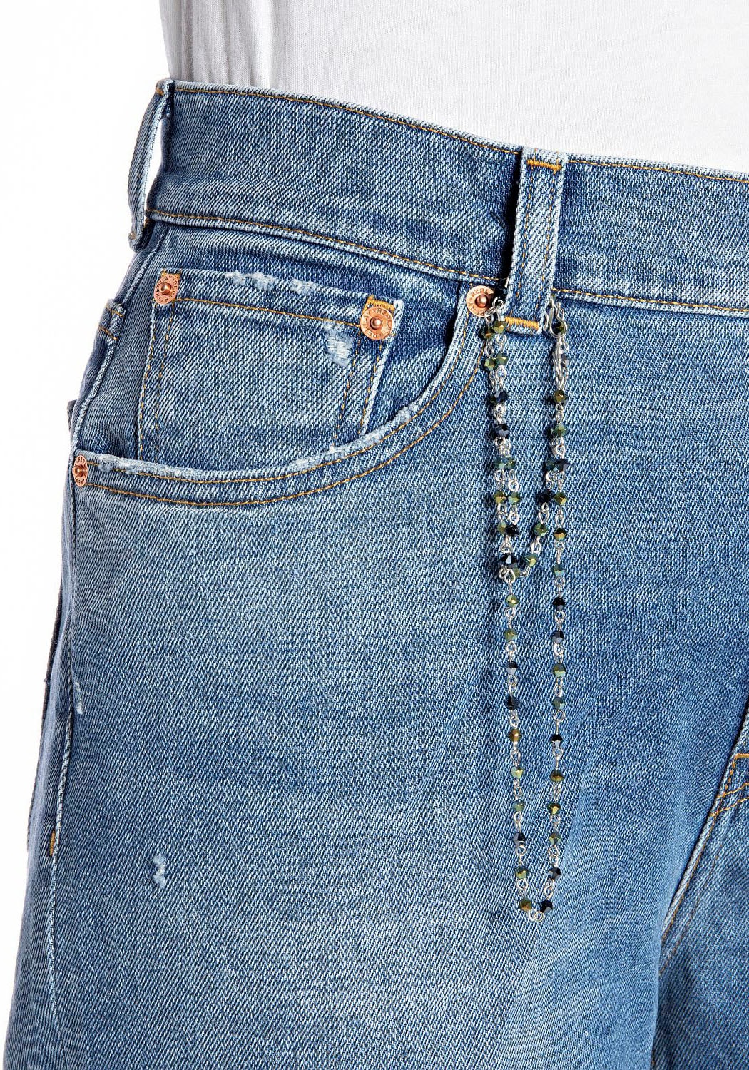 Kettendetail bei Straight-Jeans Used »KILEY«, kaufen online OTTO im Replay mit Look