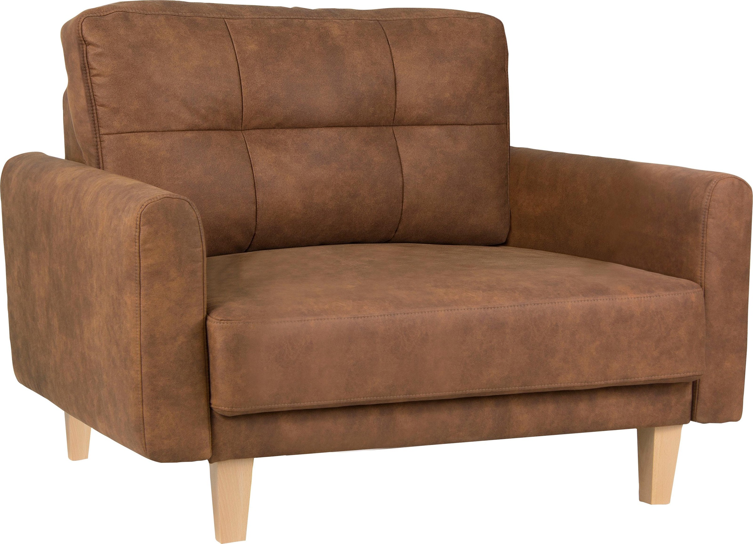 Home affaire Sessel »TRIPLO Relaxsessel mit Wellenunterfederung, Maße B/T/H: 95/100/89 cm«, Polstersessel mit Steppung im Rückenkissen, hohe Qualität