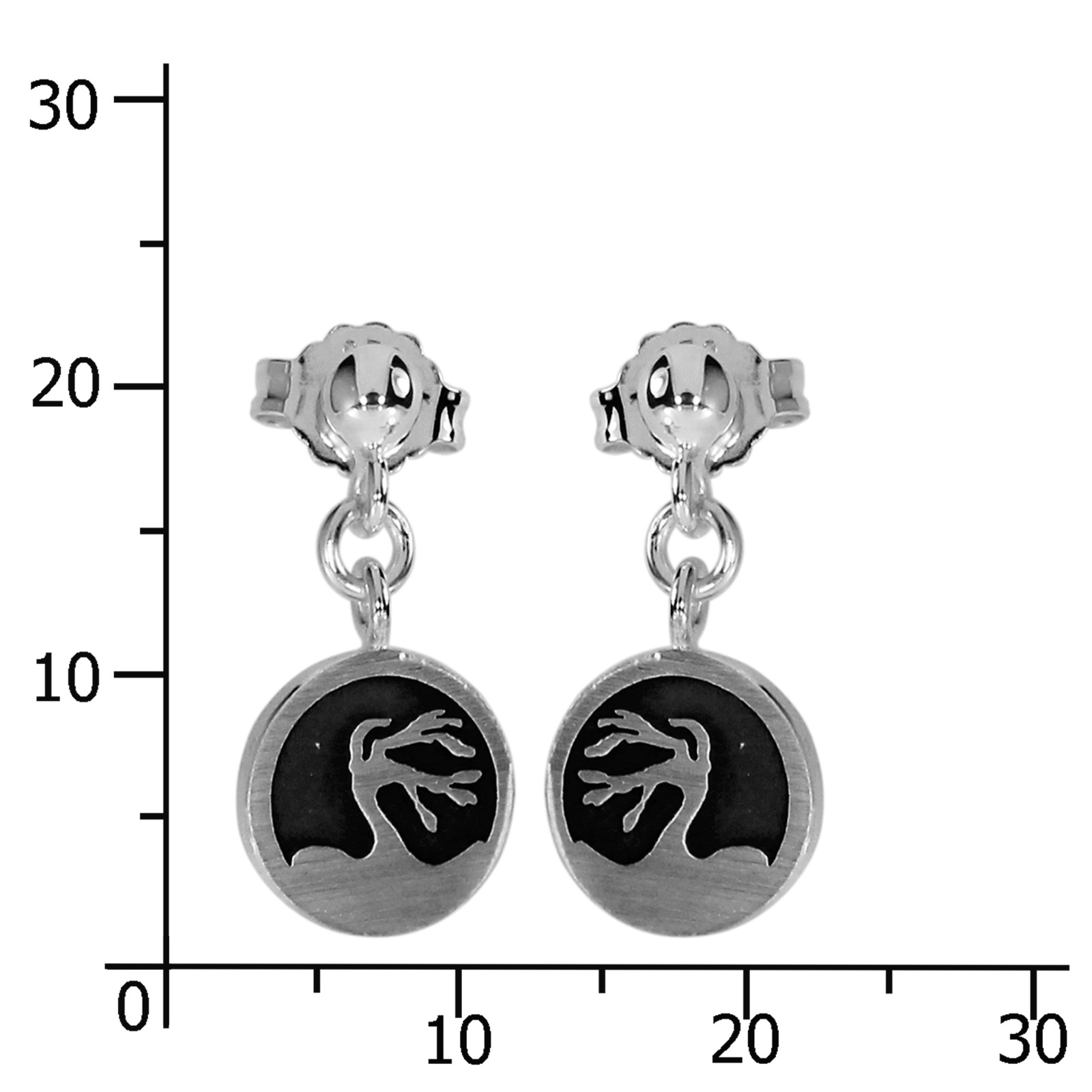 OSTSEE-SCHMUCK Paar Ohrhänger »- Windflüchter 10 mm - Silber 925/000 -,«