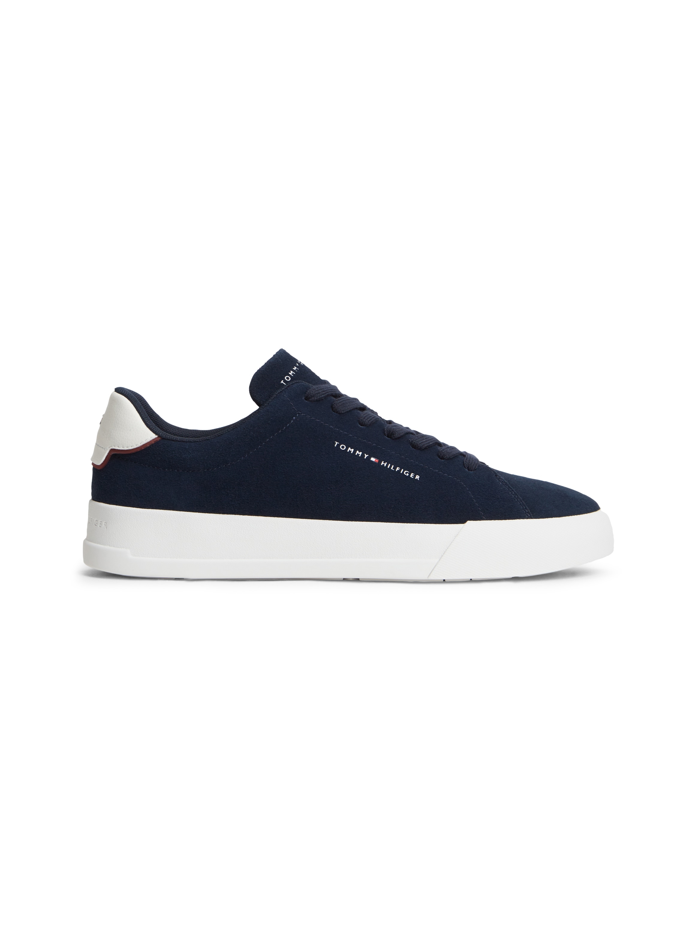 Tommy Hilfiger Sneaker »TH COURT CORE SUEDE«  Freizeitschuh, Halbschuh, Schnürschuh mit seitlichem Logoschriftzug