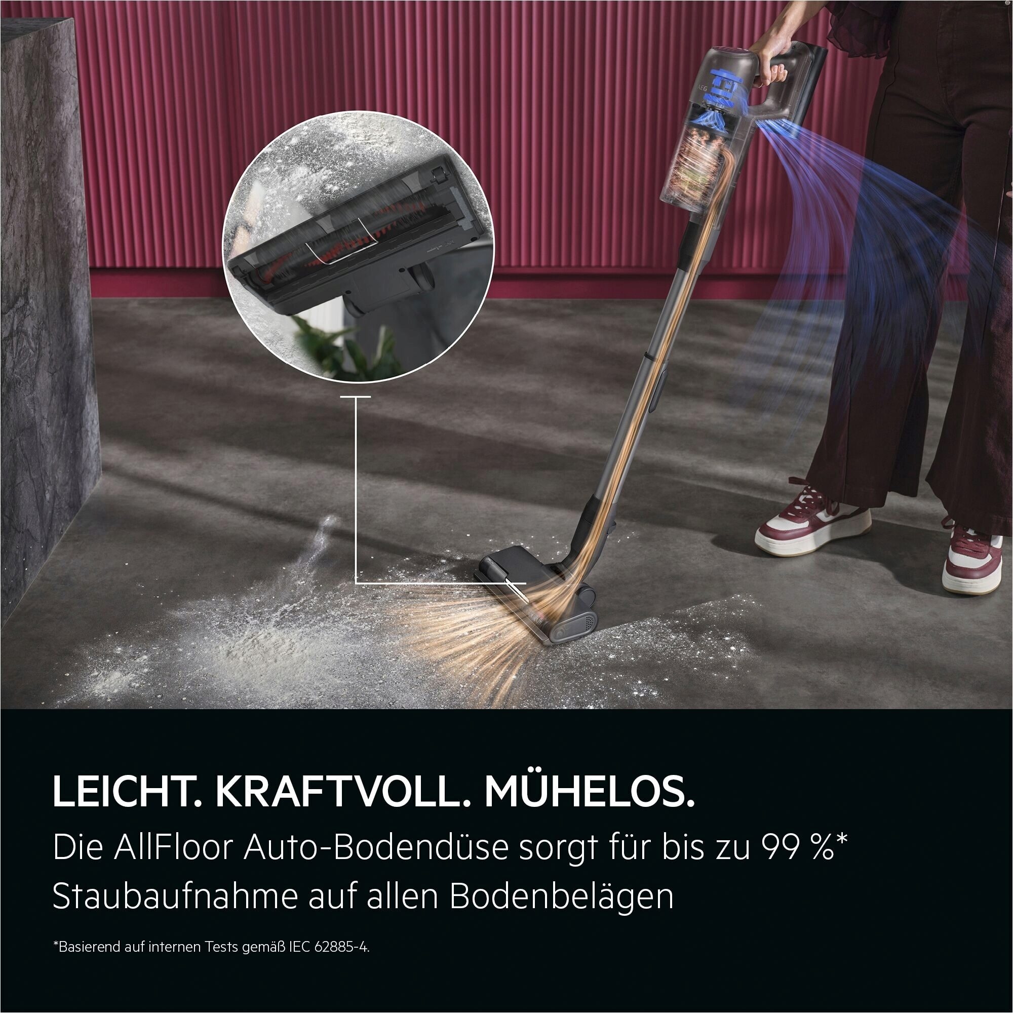 AEG Akku-Hand-und Stielstaubsauger »AP72AF21DG« Leicht & leistungsstark‑HEPA‑Filter: 99,99 % reinere Luft im Zuhause