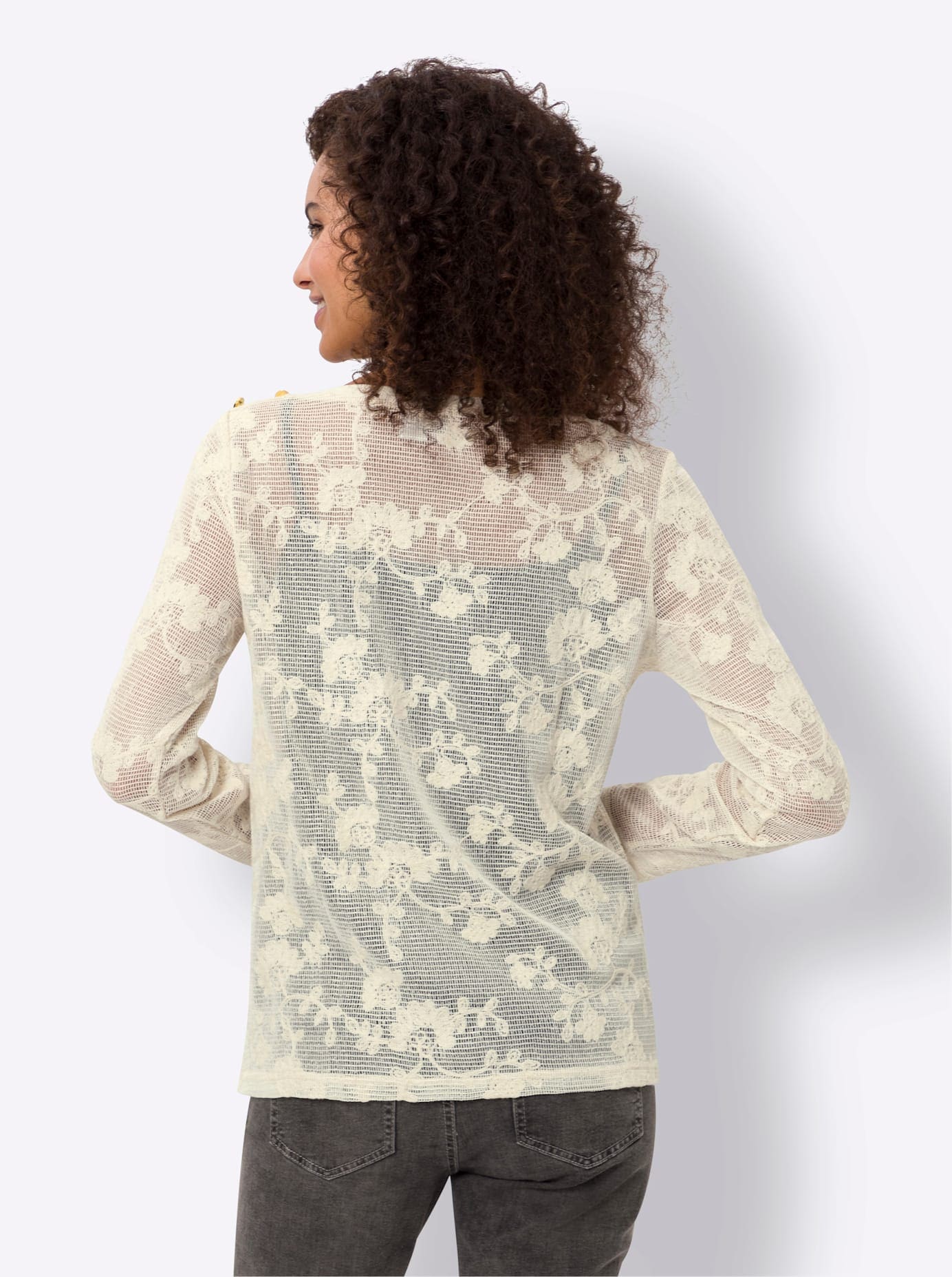 heine Langarmshirt »Spitzenshirt«, (1 tlg.)