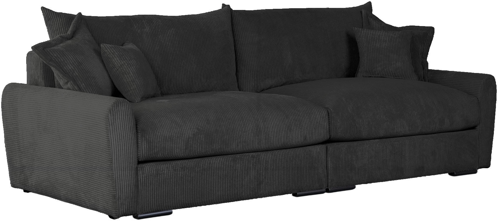 Home affaire Big-Sofa »Finca XL, B: 190 cm« 4 Zierkissen, Mega-Sofa, in Cord oder Chenille-Struktur, Federkern