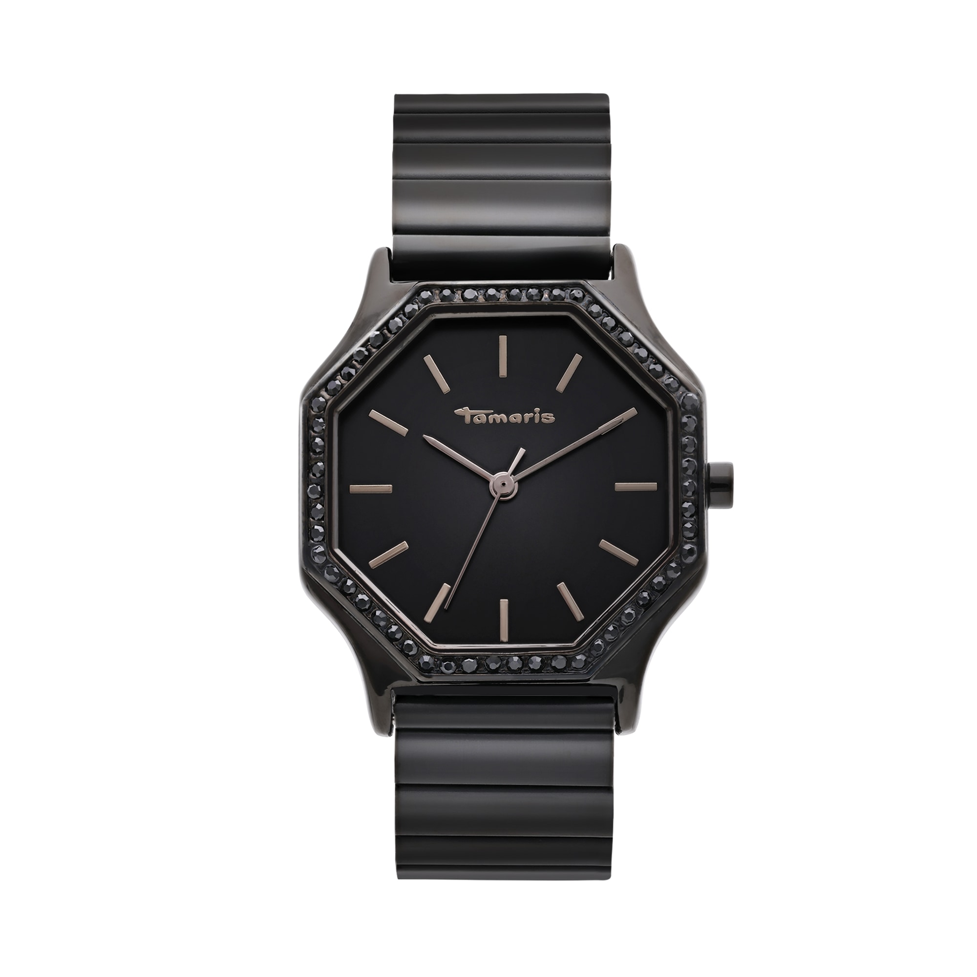 Tamaris Damen Quarzuhr Armbanduhr, Damenuhr, Edelstahlarmband, analog, Zirkonia (synth.)