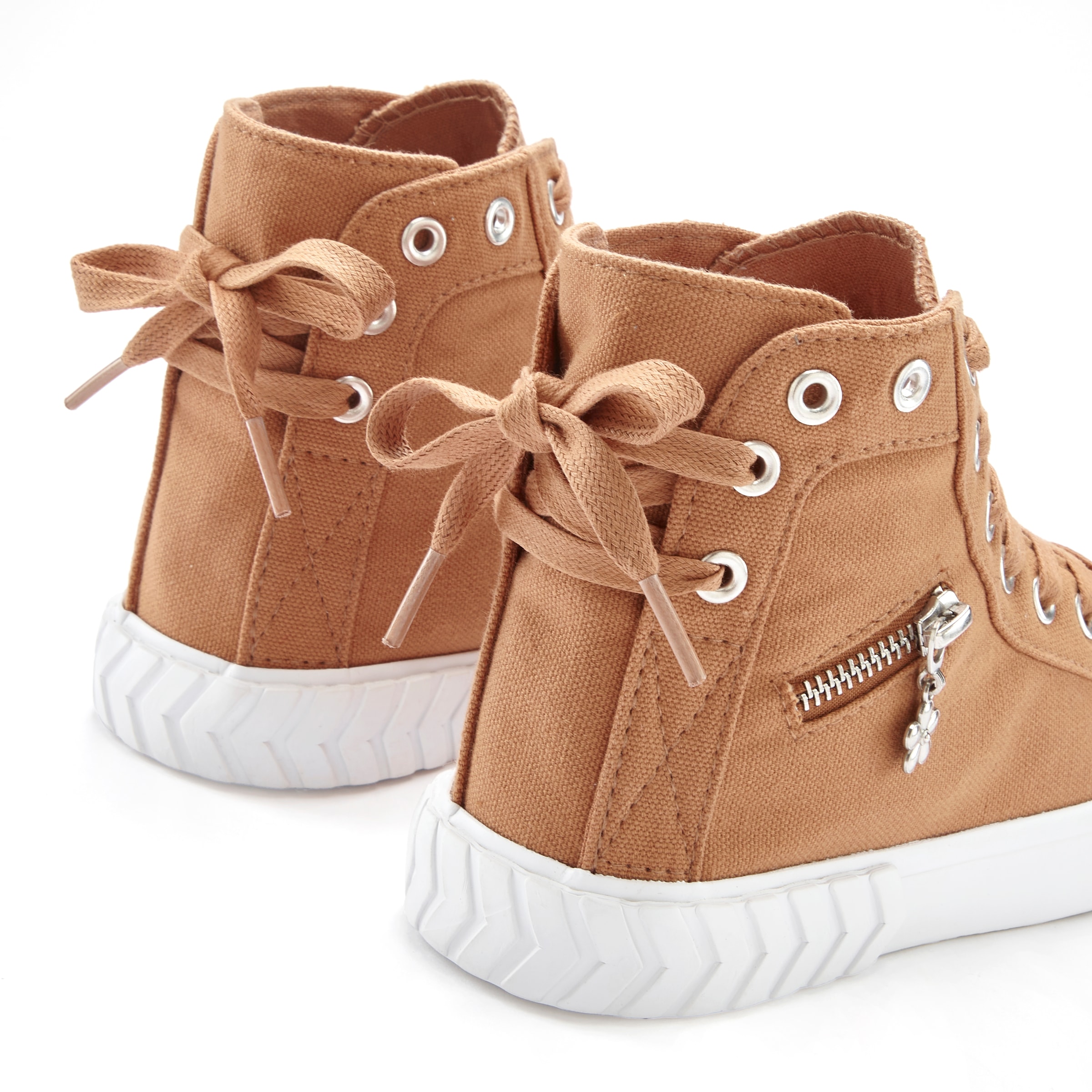 LASCANA Stiefelette »Sneaker,«, aus Textil zum Schnüren, High-Sneaker, Schnür-Boots VEGAN