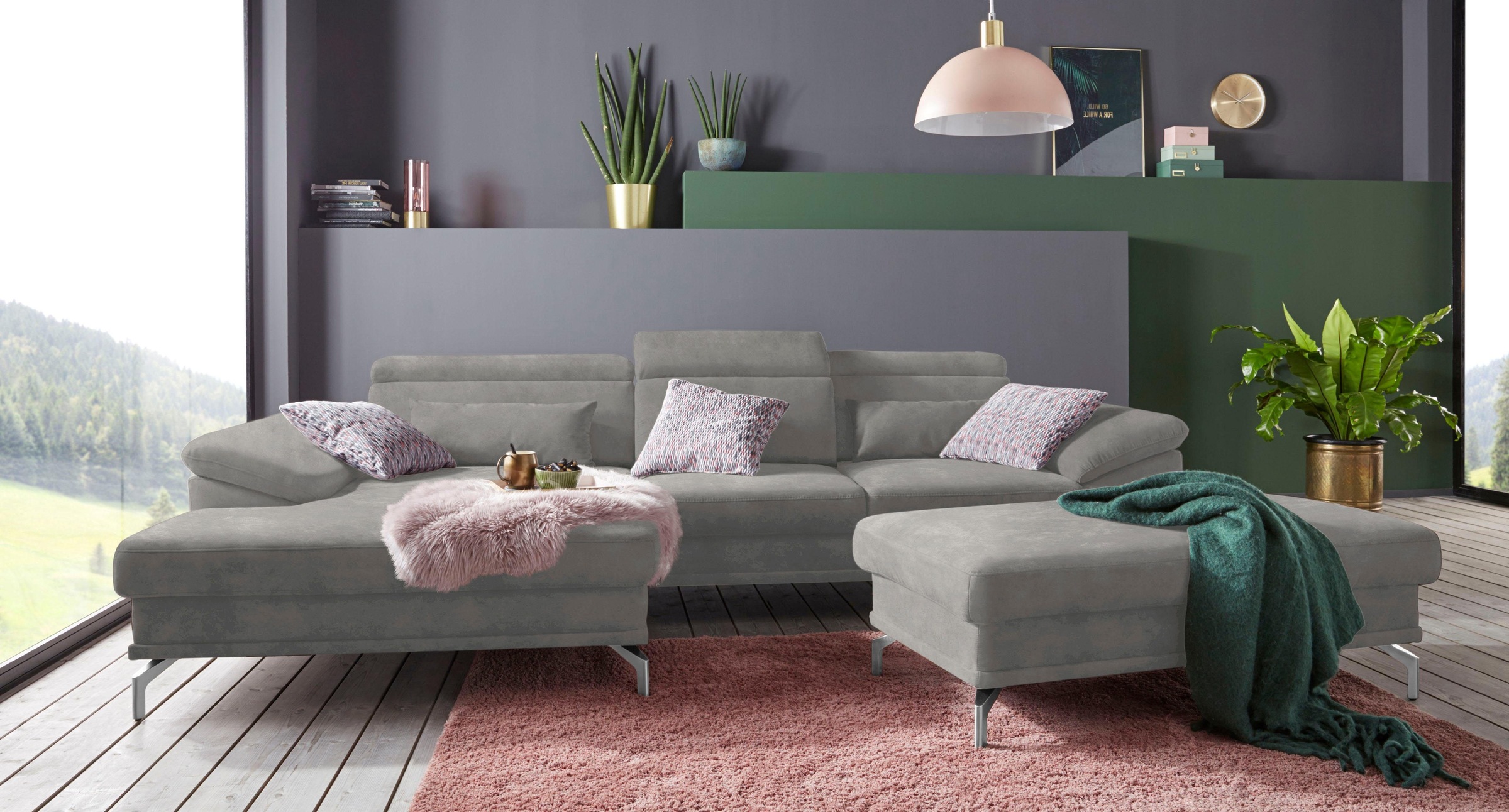 sit&more Ecksofa »Scorpio L-Form«, inklusive Sitztiefenverstellung, wahlweise mit Kopfverstellung