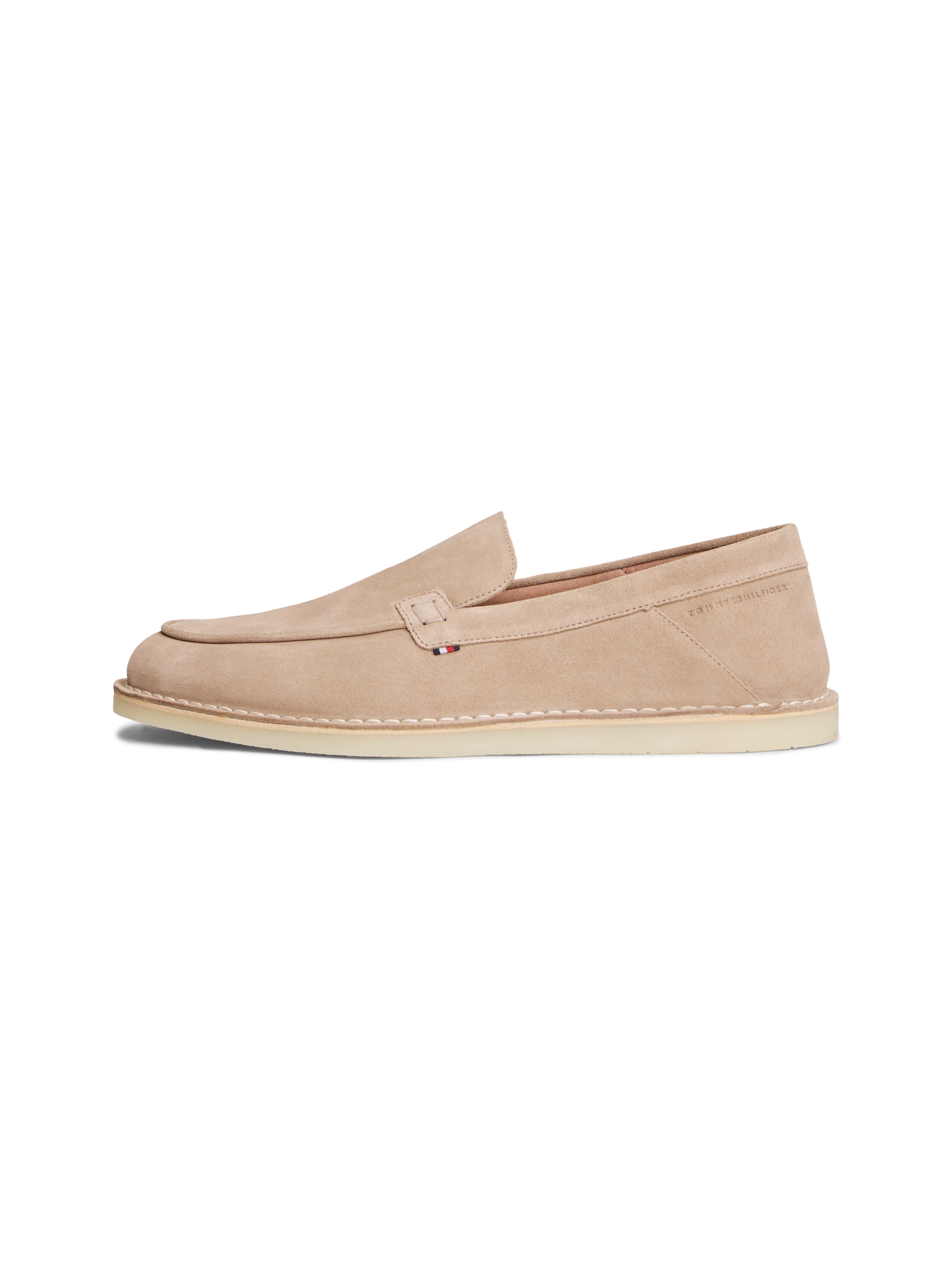 Tommy Hilfiger Loafer »HILFIGER STITCHDOWN SUEDE LOAFER«  Schlupfschuh, Slipper mit dezenter Rahmennaht