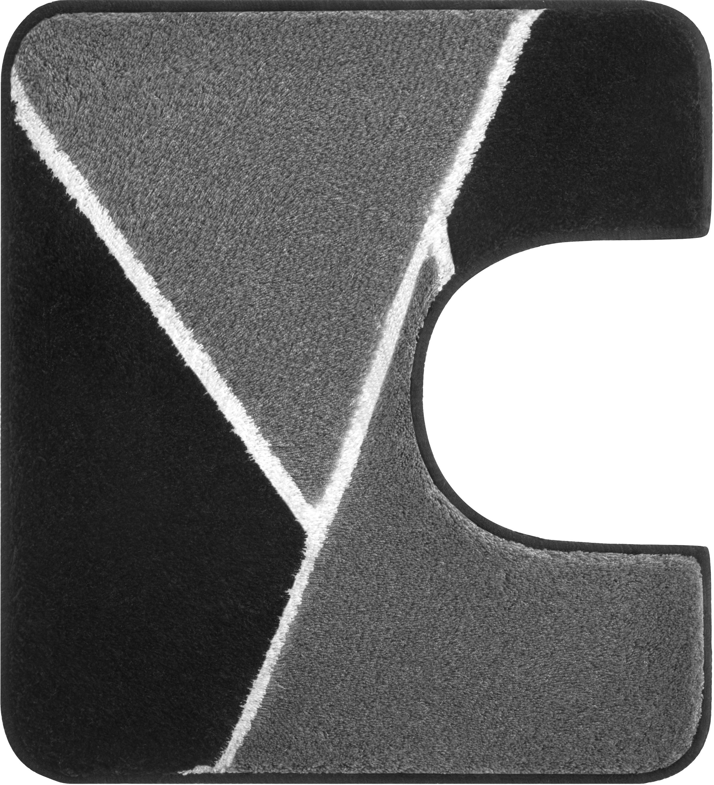 Kleine Wolke Badematte »Hailey« Höhe 20 mm rutschhemmend beschichtet fußbodenheizungsgeeignet Badteppich, modernes Design, Hoch-Tief Effekt, waschbar