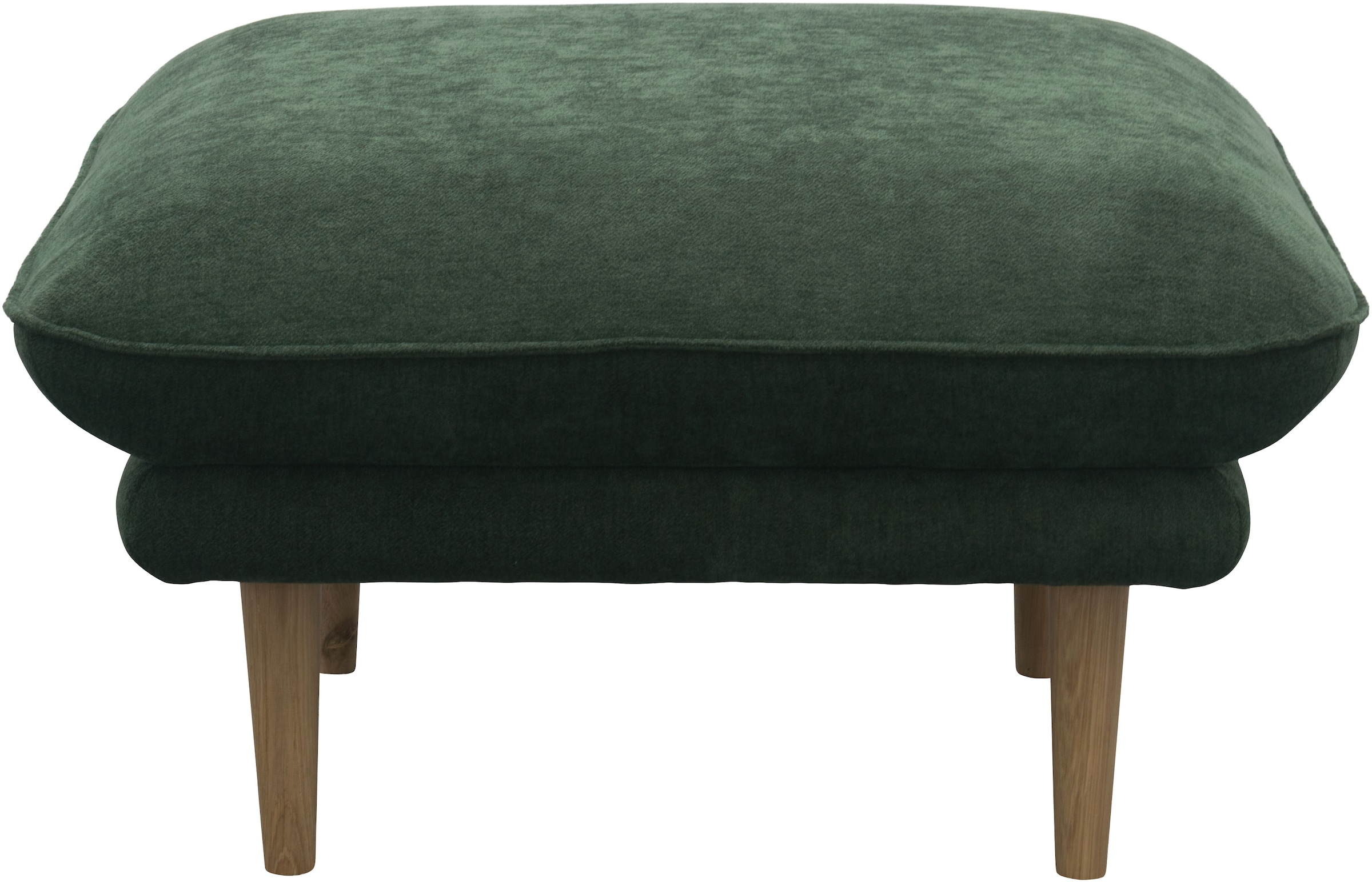 DOMO collection Hocker »Leuven« angenehm feste Polsterung, bodenfrei, 19 cm hohe Holzfüße