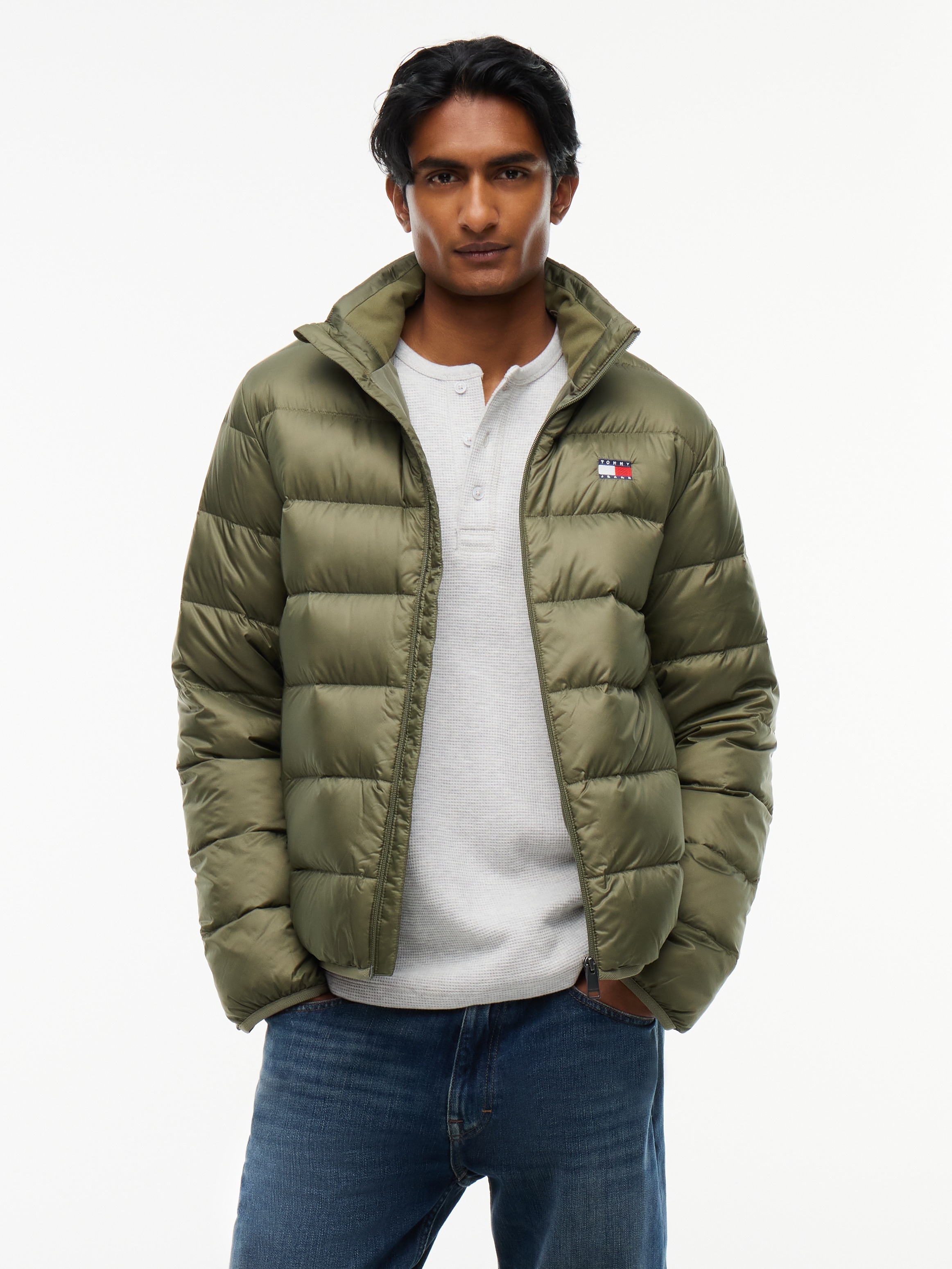 Tommy Jeans Steppjacke »LIGHT DOWN PACKBL JACKET« ohne Kapuze Regular fit mit Stehkragen