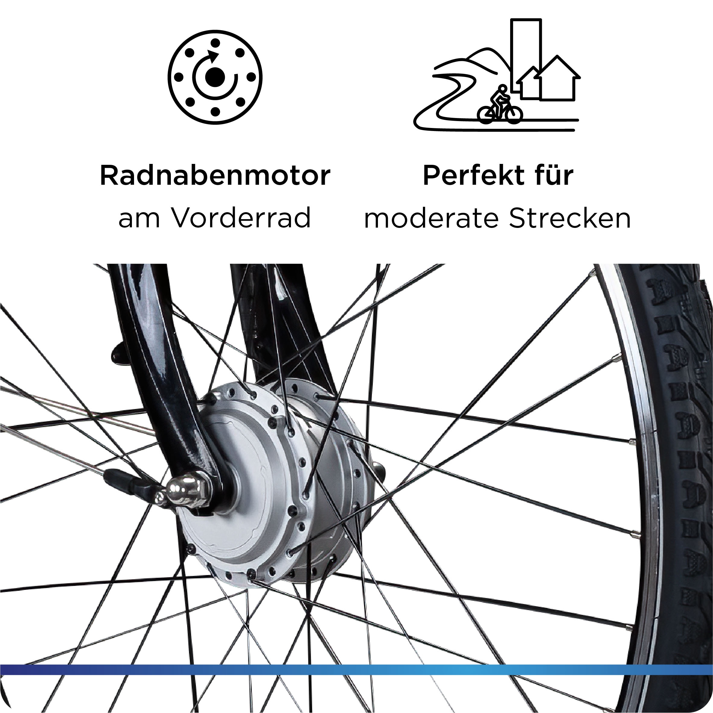 Zündapp »Z517« 7 Gang Shimano Nexus Schaltwerk Nabenschaltung Frontmotor 250 W Pedelec, Elektrofahrrad für Damen u. Herren