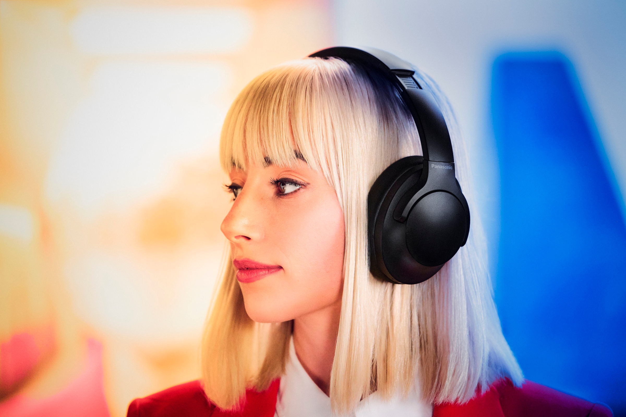 Panasonic Bluetooth-Kopfhörer »RB-HX330B«, A2DP Bluetooth-AVRCP Bluetooth-HFP-Bluetooth, Active Noise Cancelling (ANC)-Freisprechfunktion-Multi-Point-Verbindung-Sprachsteuerung-kompatibel mit Siri