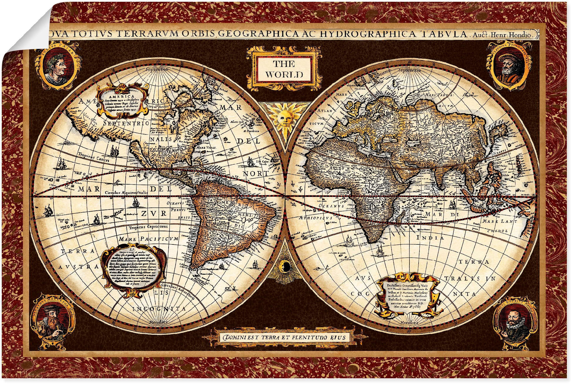 Wandbild »Weltkarte«, Landkarten, (1 St.), als Alubild, Outdoorbild, Leinwandbild,...