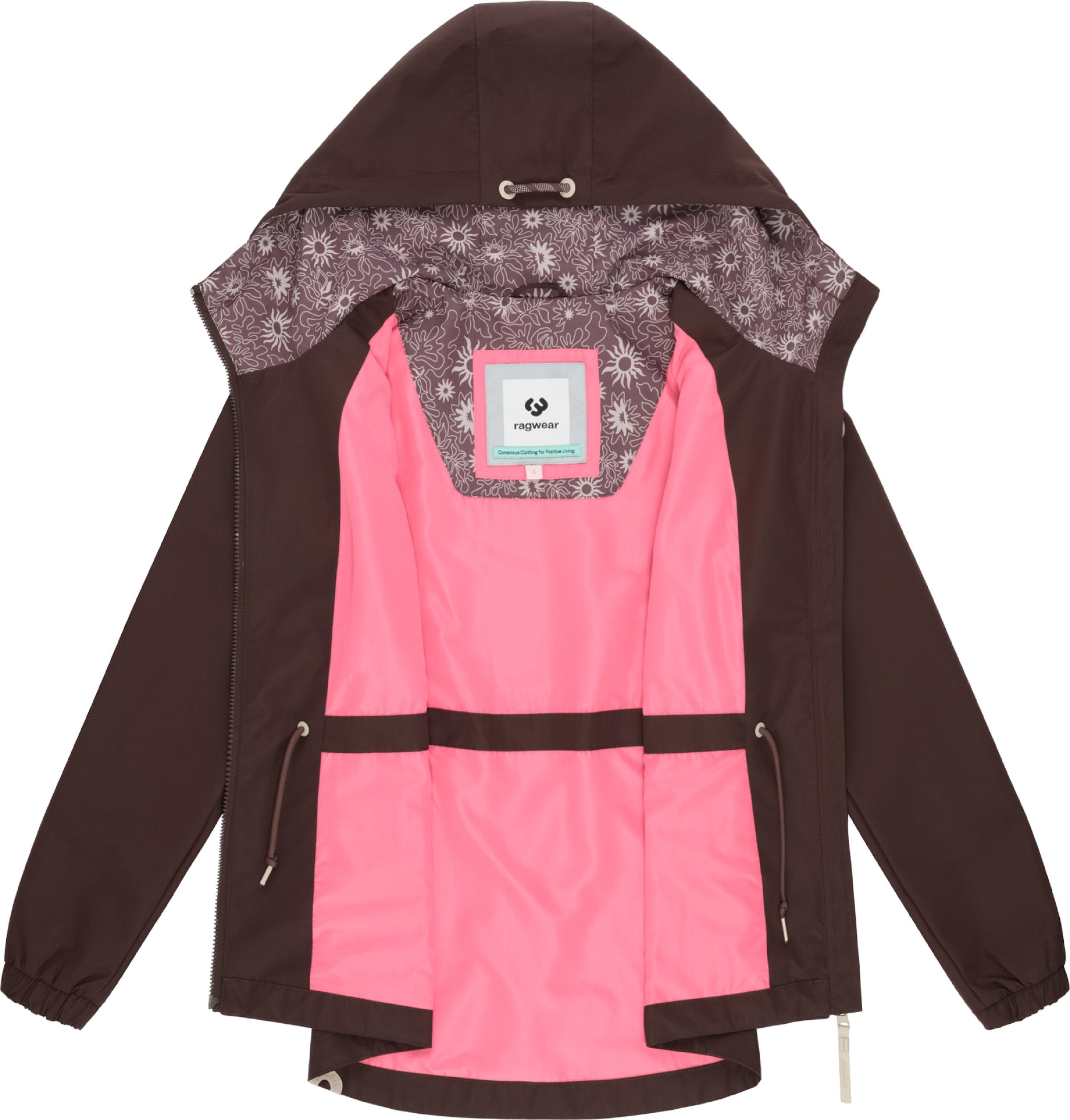 Ragwear Funktionsjacke »Funktionsjacke Dankka« mit Kapuze Funktionelle Übergangsjacke mit Taillenzugkordel