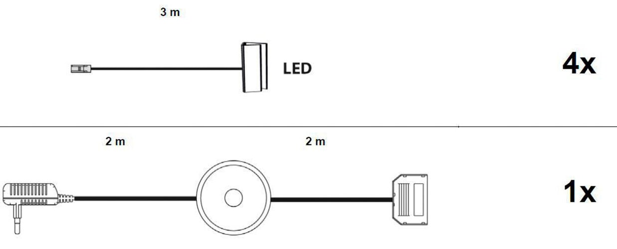 trendteam LED Schrankinnenraumbeleuchtung »Glaskantenbeleuchtung« LED-Board 1 Stk. Kaltweiß