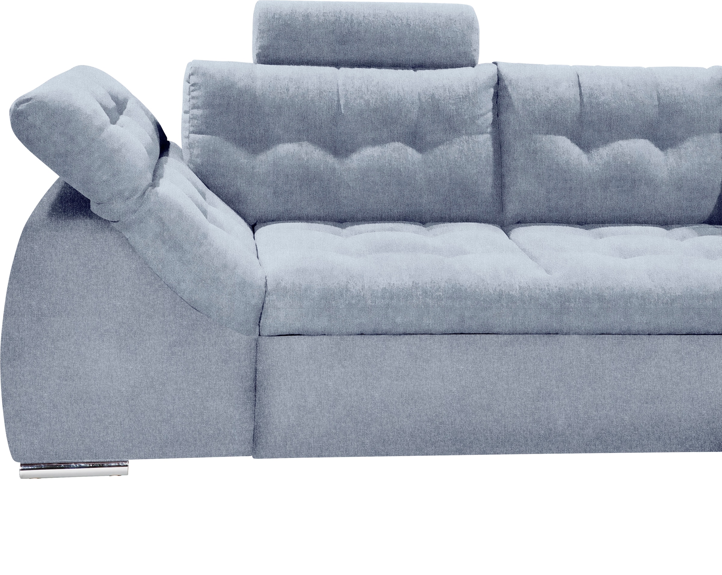 ED EXCITING DESIGN Ecksofa Oman, mit Bettfunktion, Bettkasten, Armteilverstellung und  Kopfstützen