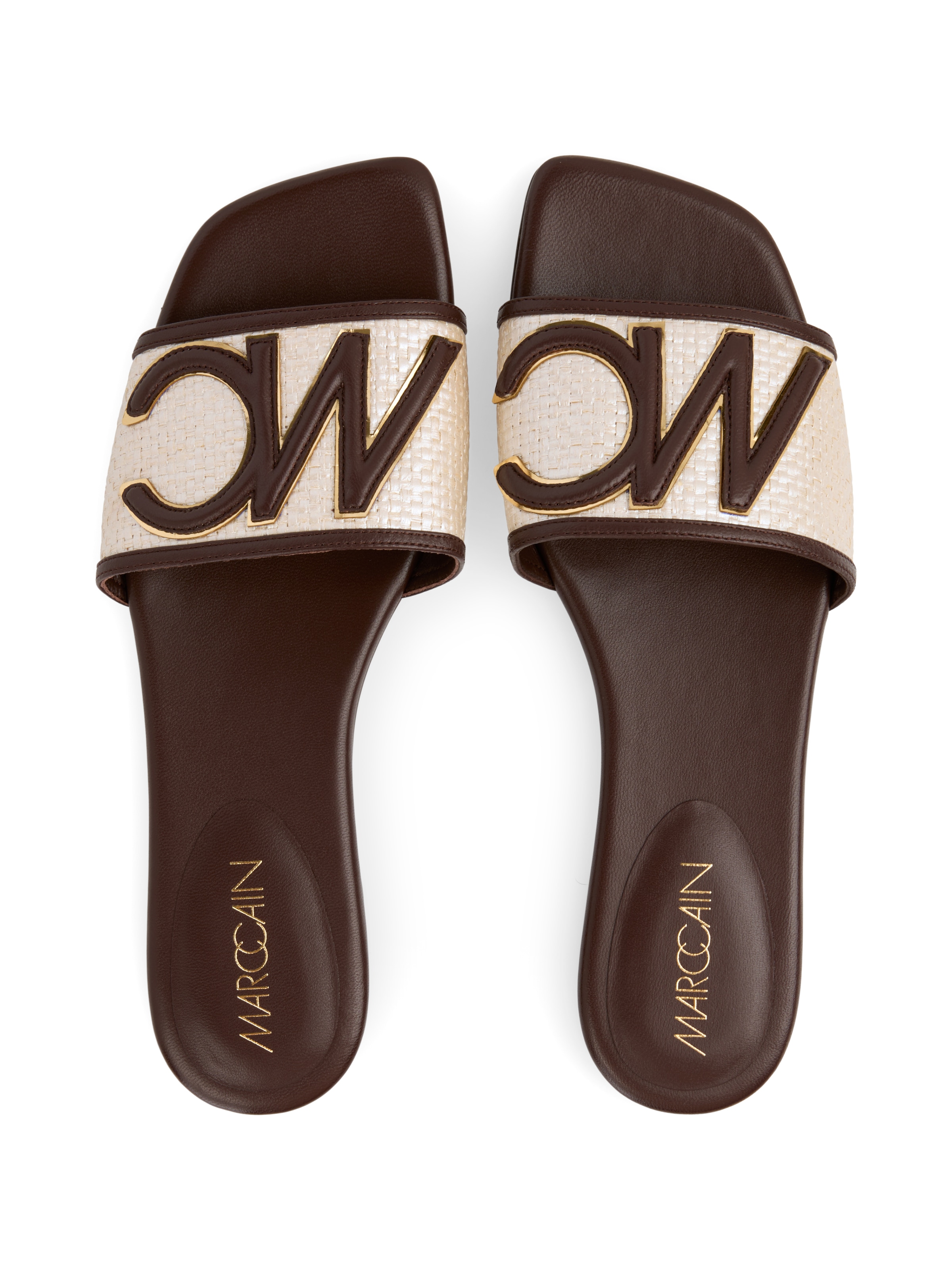 Marc Cain Pantolette »Collections Leo' Oasis«  Sommerschuh, Flats mit markantem MC Logo