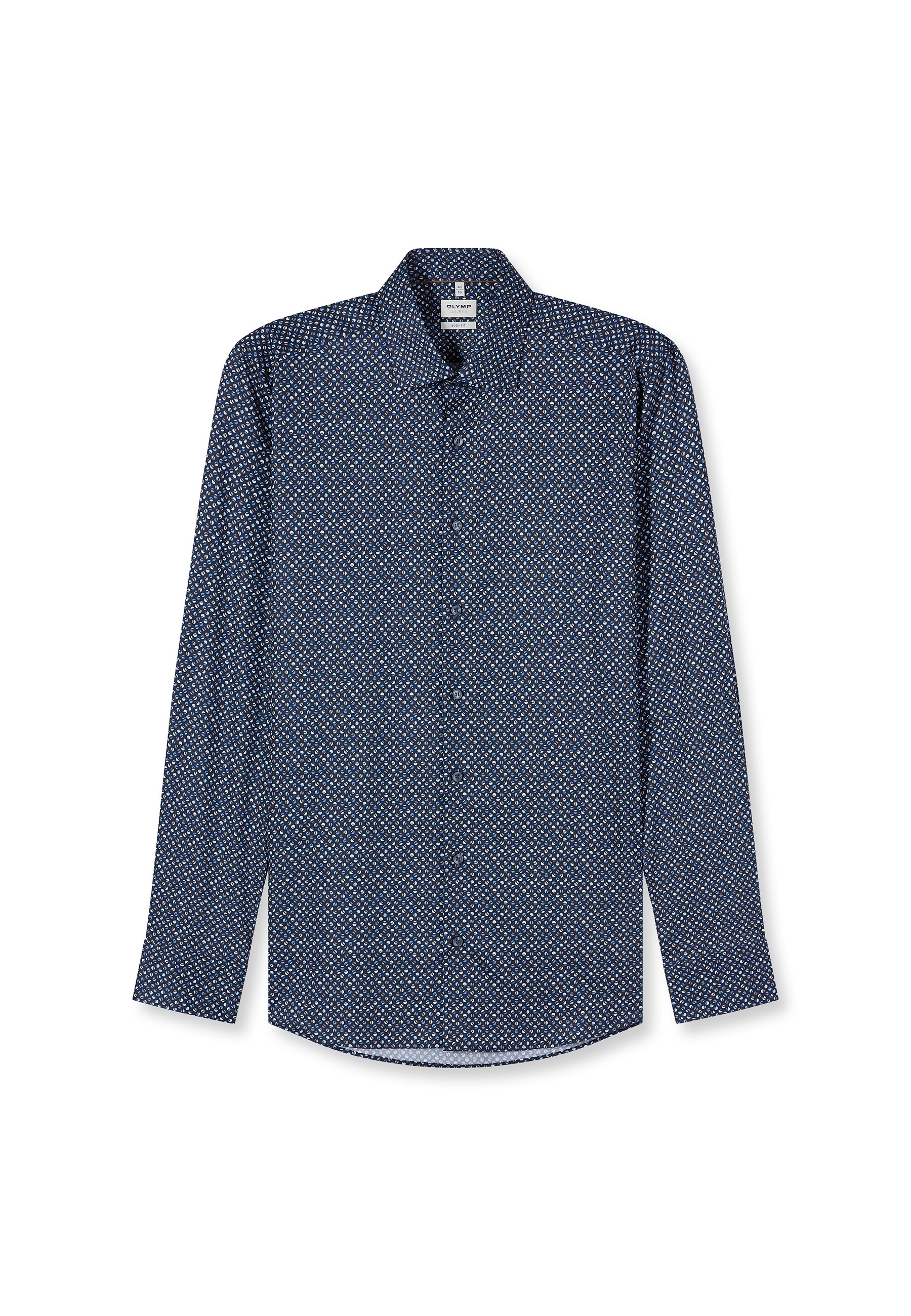 OLYMP Langarmhemd »Level Five« Businesshemd, body fit, New York Kentkragen, gemustert