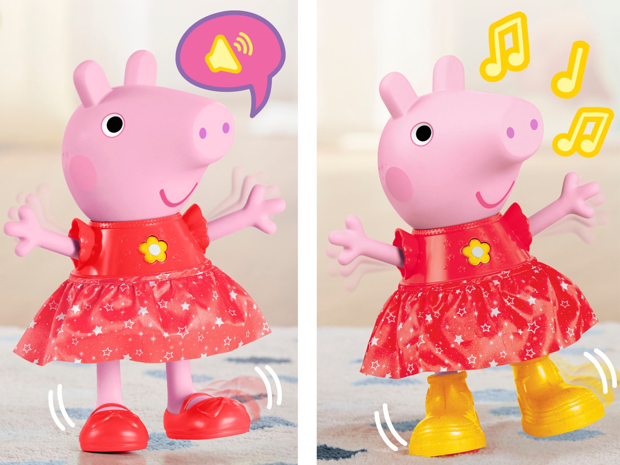 Hasbro Stehpuppe »Peppa Pig, Peppas Matschepfützen-Party«, mit Funktionen