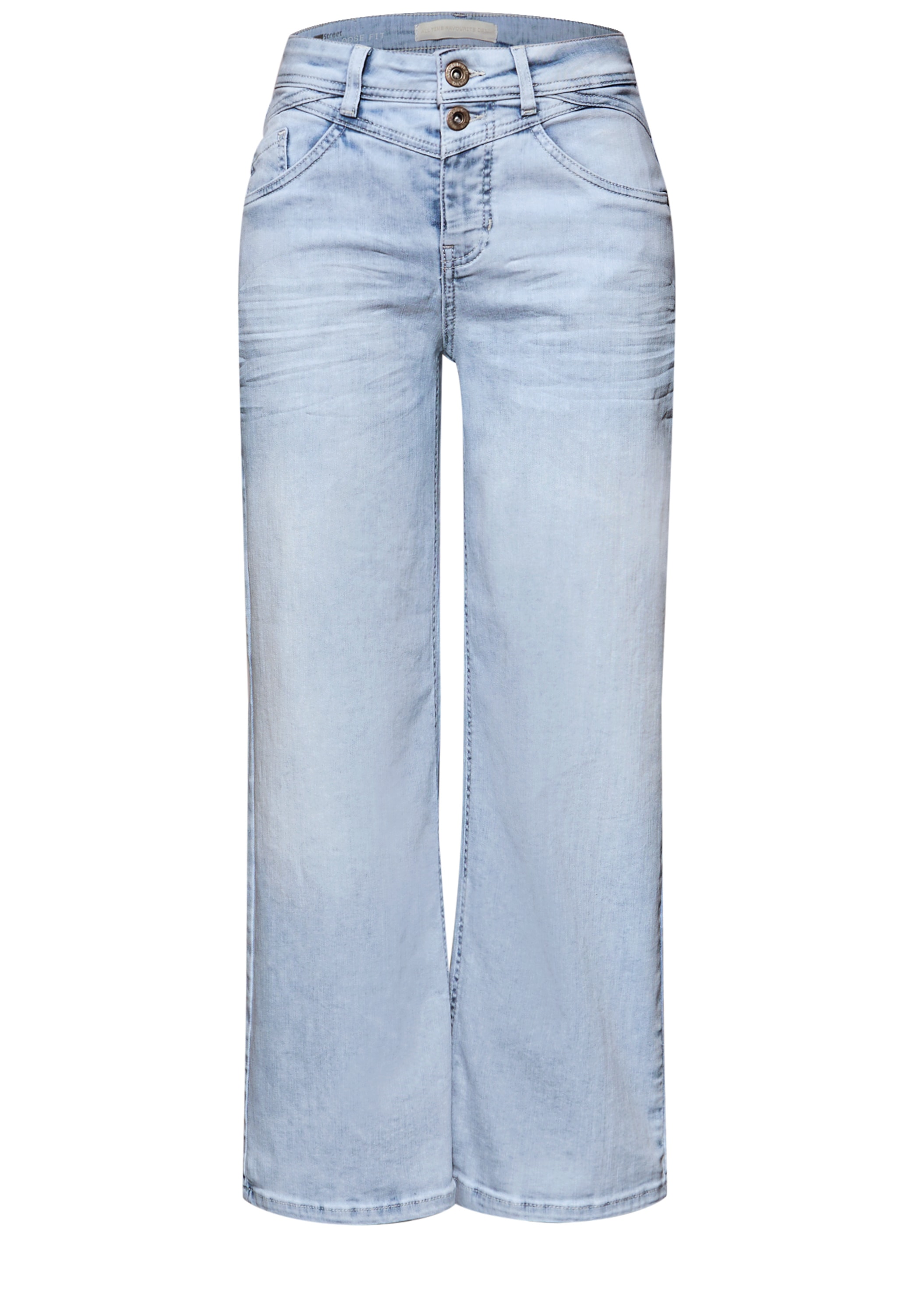 STREET ONE Loose-fit-Jeans »Style Emee« Wide Leg Jeans mit Stretch