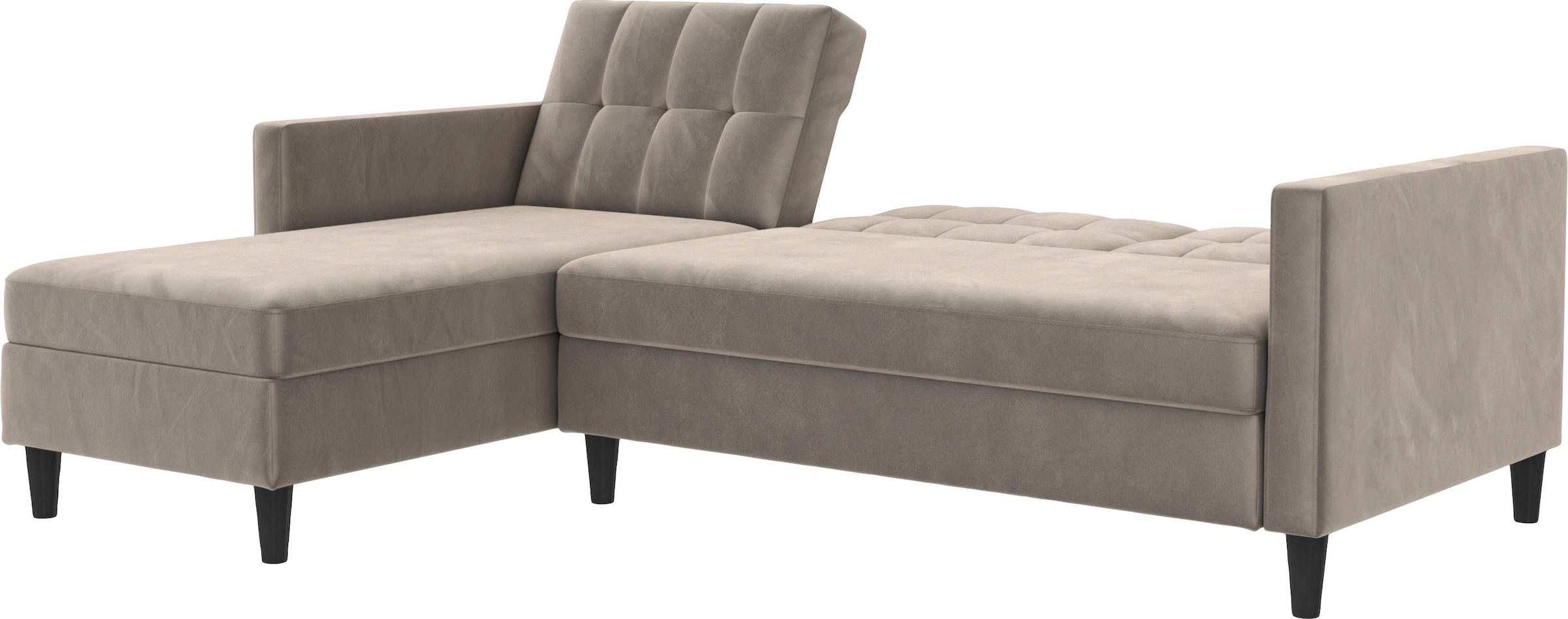 Dorel Home Ecksofa »Hartford II«, mit Bettfunktion und Stauraum, Recamiere beidseitig montierbar