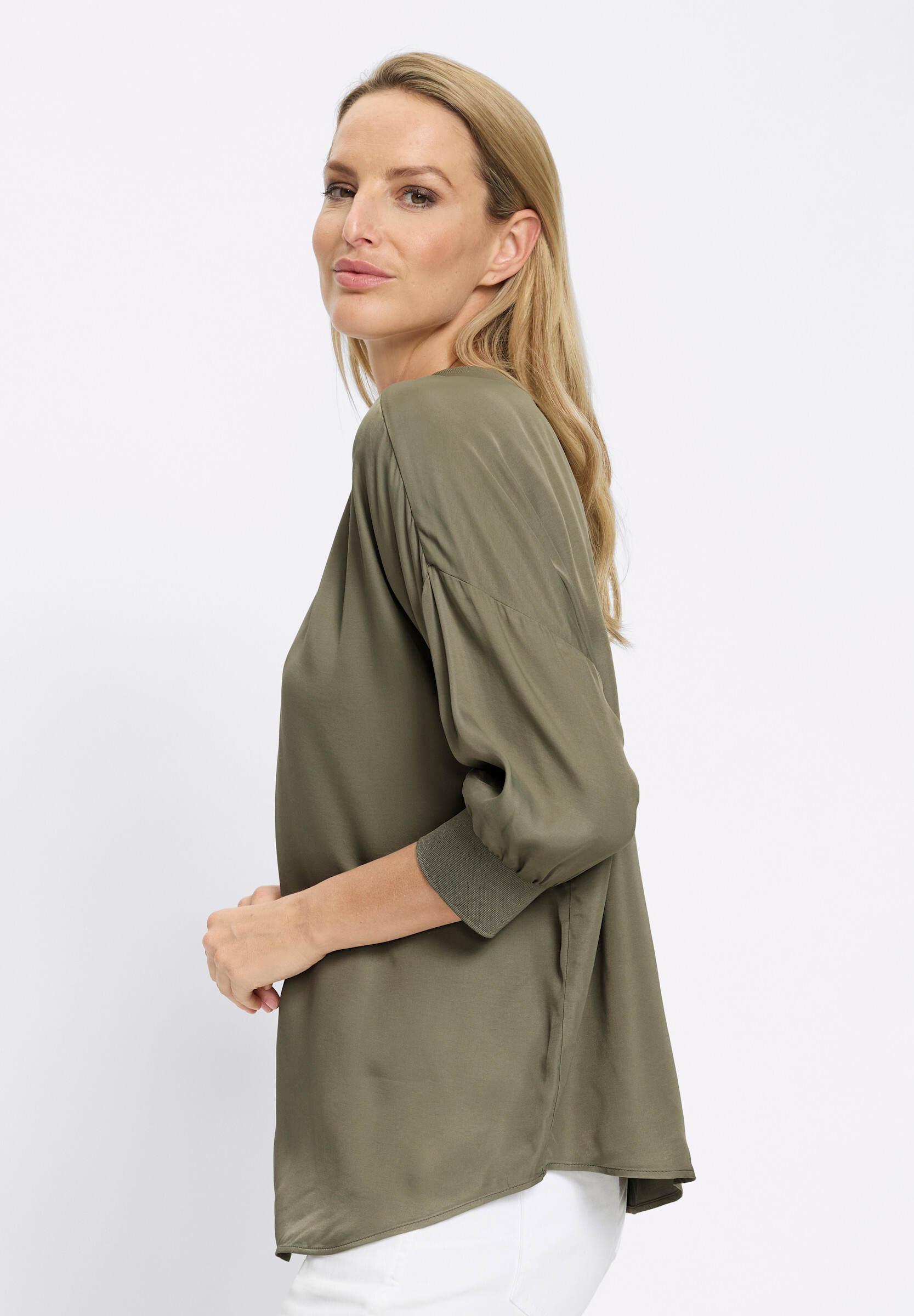 heine Schlupfbluse »Satin-Bluse Satinbluse mit 3/4-Arm«