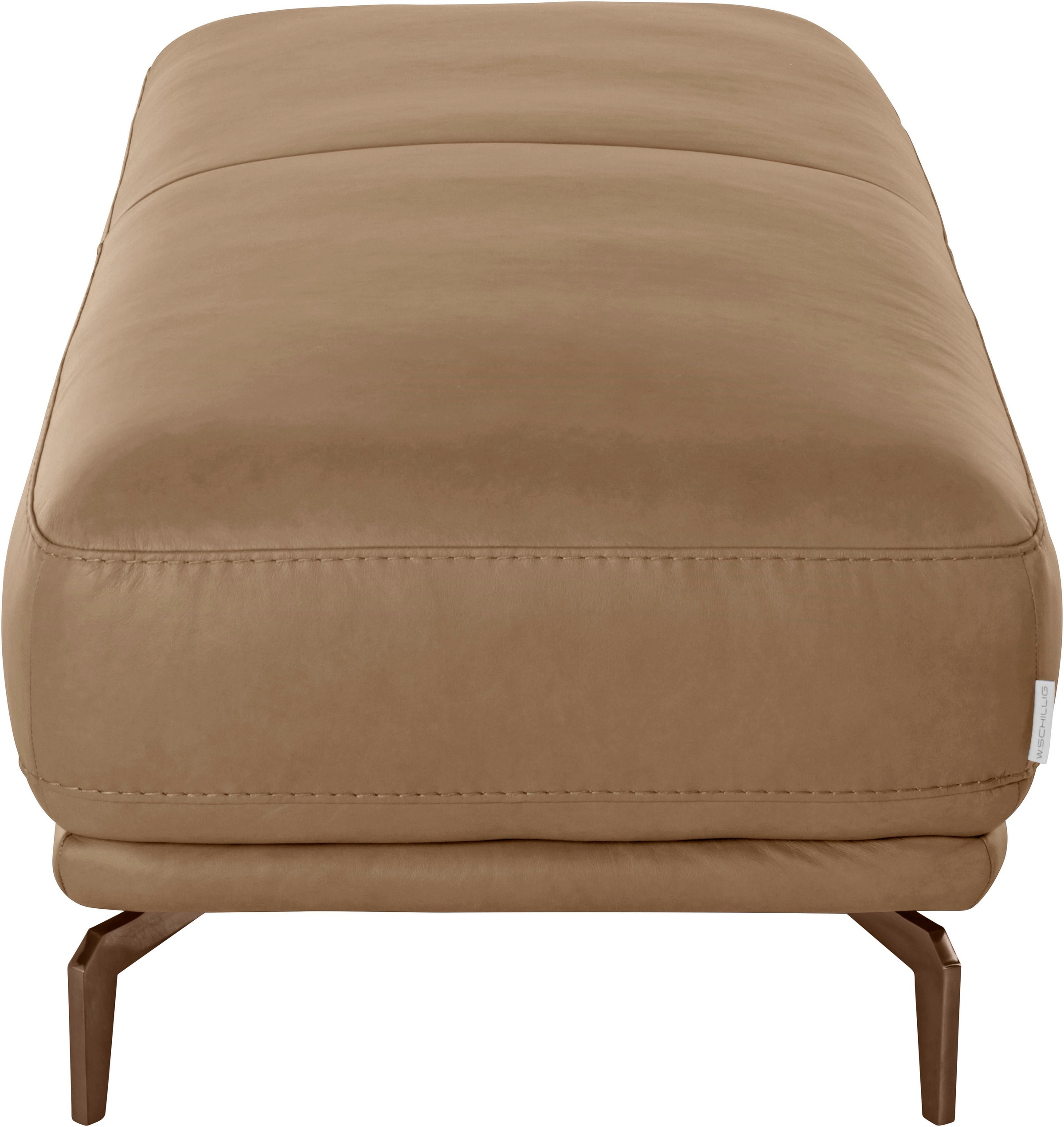 W.SCHILLIG Hocker »montanaa«, mit Metallfüßen in Bronze pulverbeschichtet, Breite 141 cm