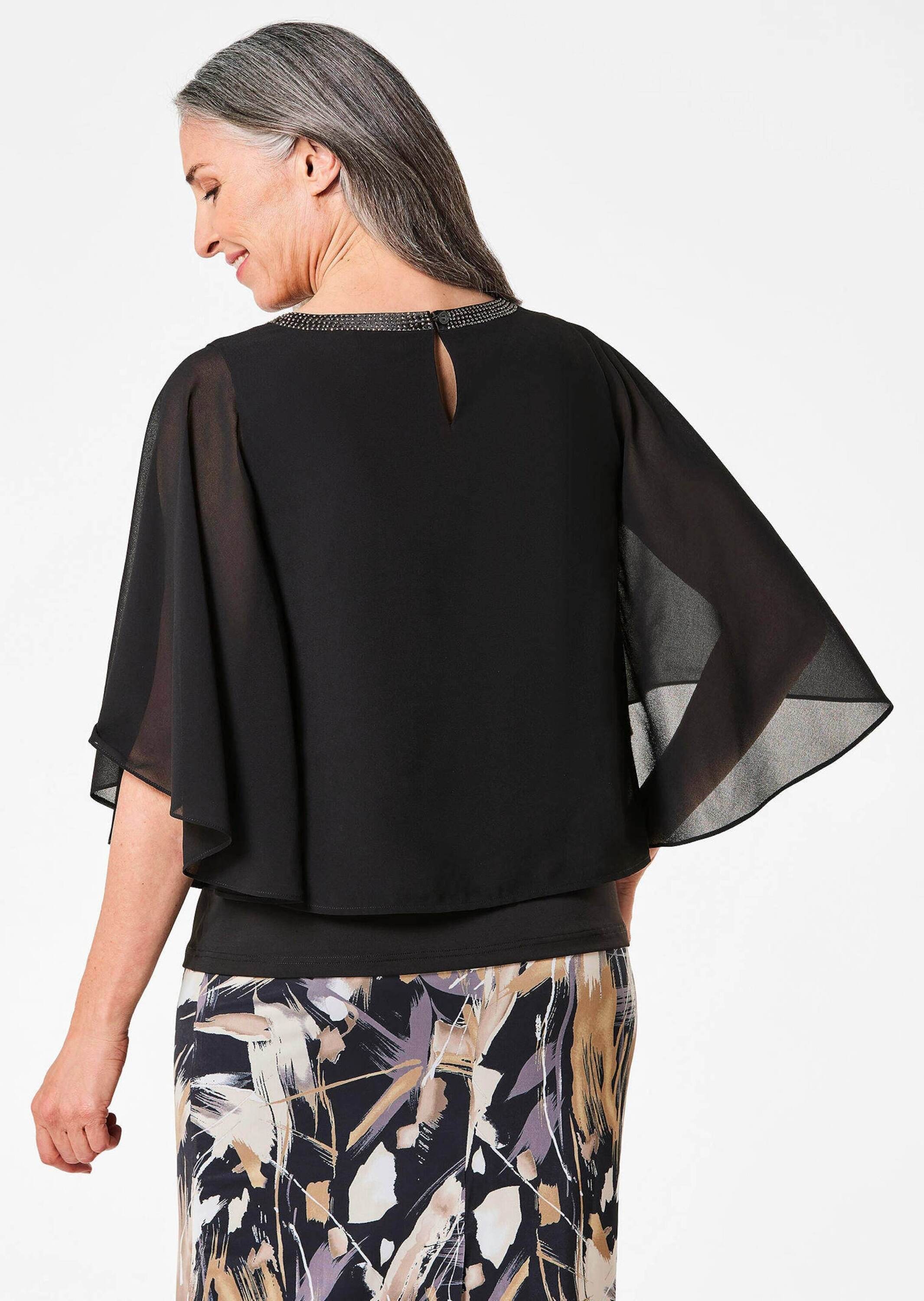 GOLDNER Kurzarmbluse »Kurzgröße Blusenshirt«