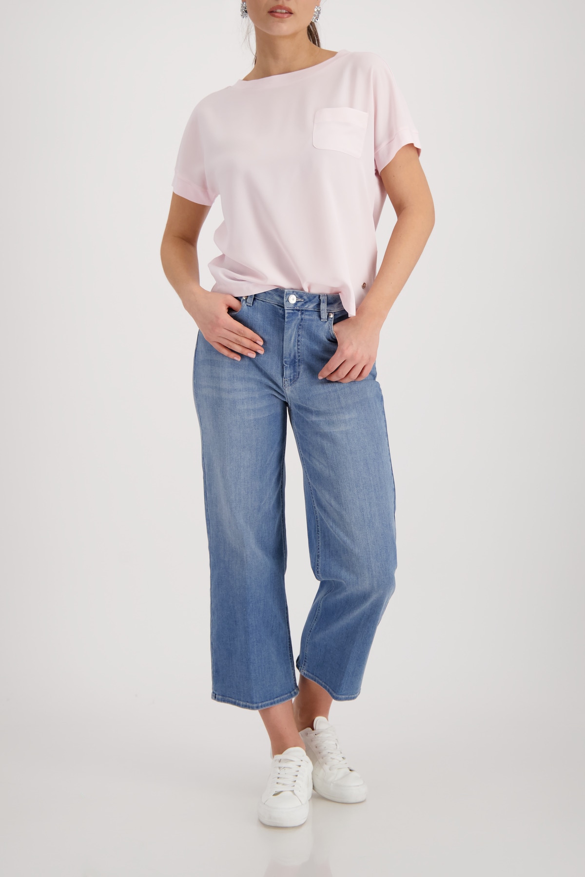 Monari Schlupfbluse »Schluse Basic Schluse« Regular fit mit Brusttasche