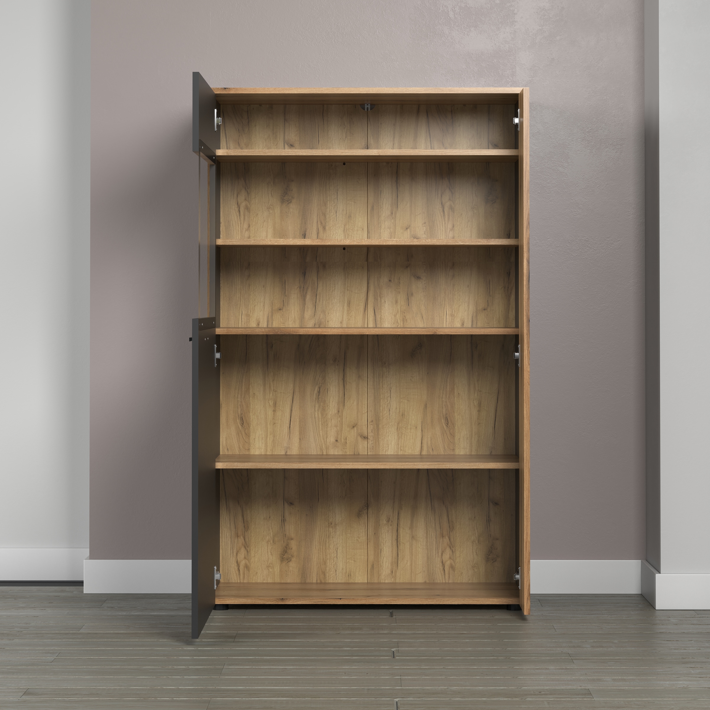 INOSIGN Highboard »Estepona«, (1 St.), Highboard mit 2 Türen - (B/T/H) 90/42/146 cm