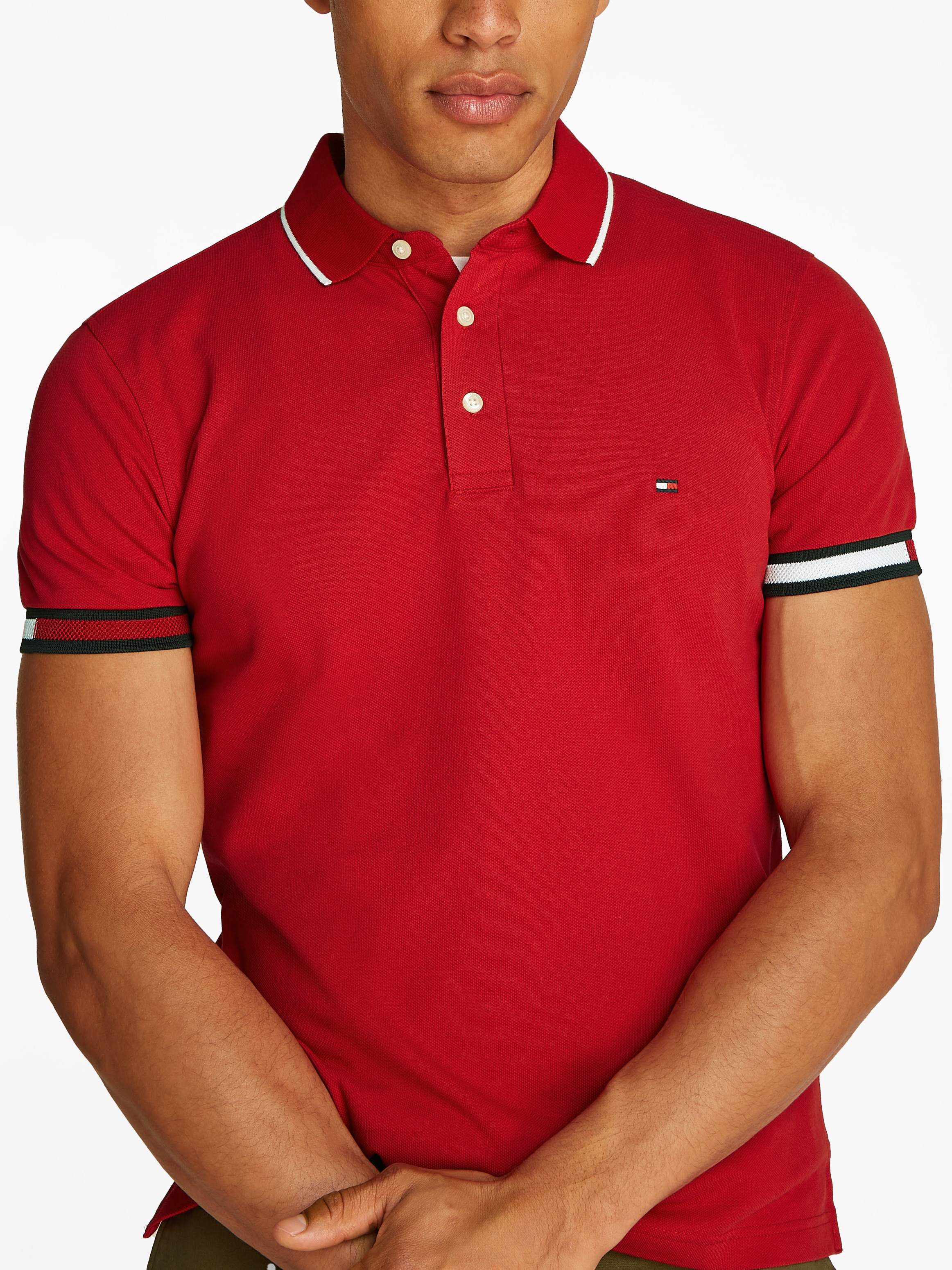 Tommy Hilfiger Poloshirt »FLAG CUFF SLIM FIT POLO«