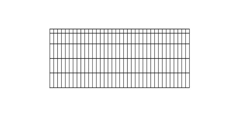 KRAUS Doppelstabmattenzaun »Dino-Pro DS-Z42«, anthrazit, 80 cm hoch, 5 Elemente für 10 m, 6 Pfosten